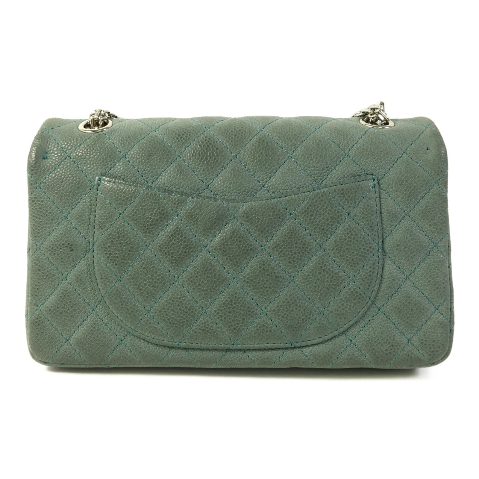 CHANEL 牛皮皮革2.55銀扣鏈帶肩背袋