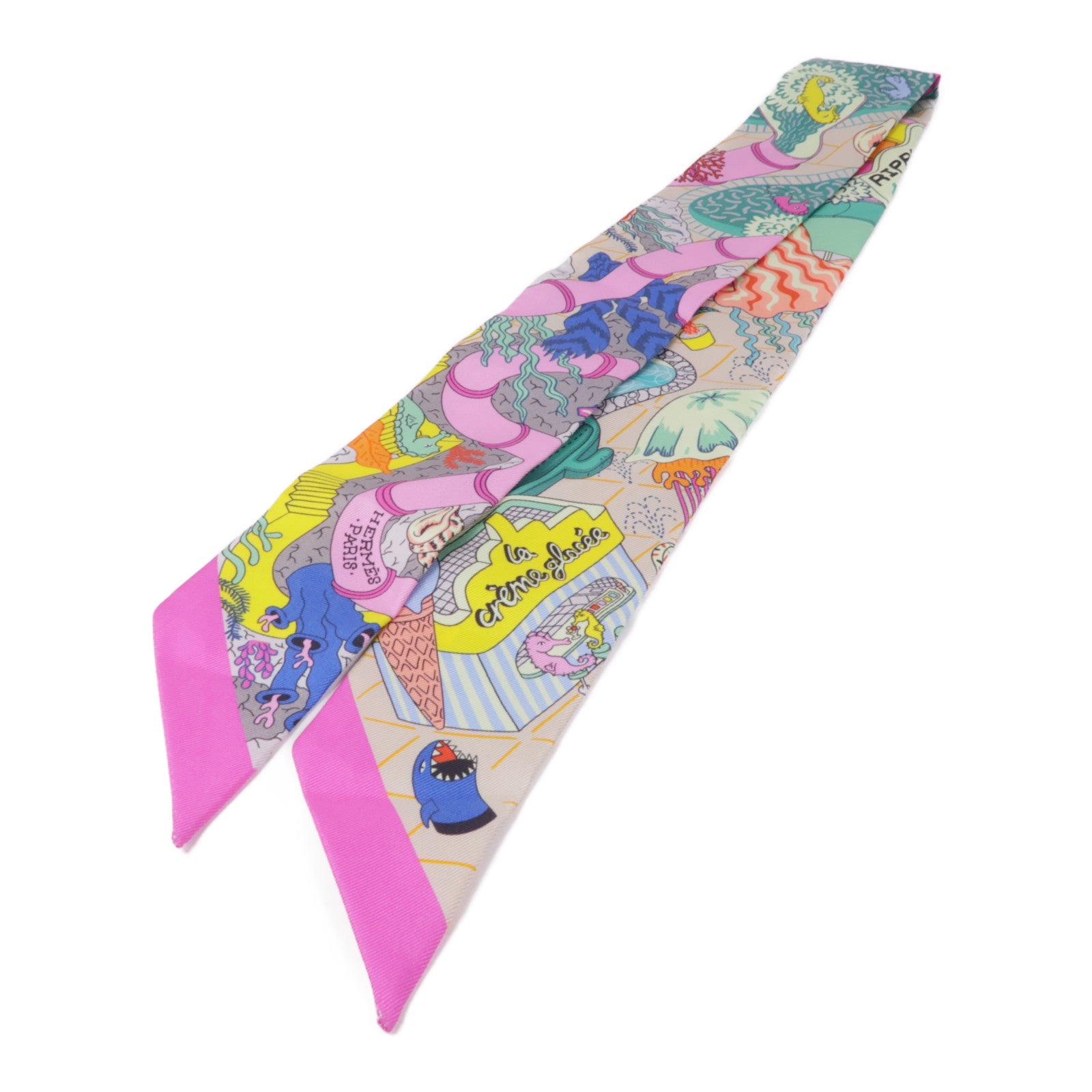 HERMES 絲質Twilly絲巾