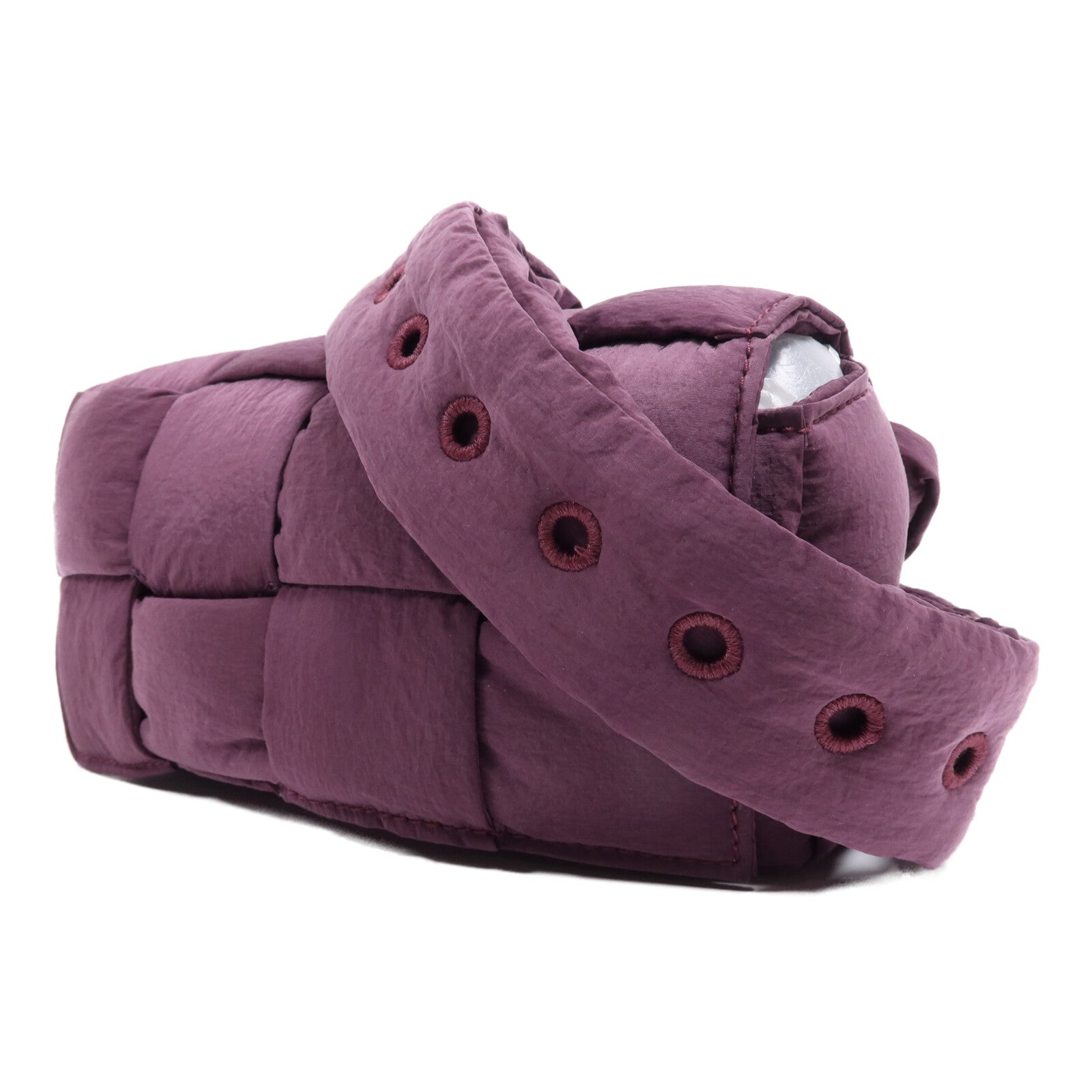 BOTTEGA VENETA 帆布Padded Tech Mini銀扣腰包