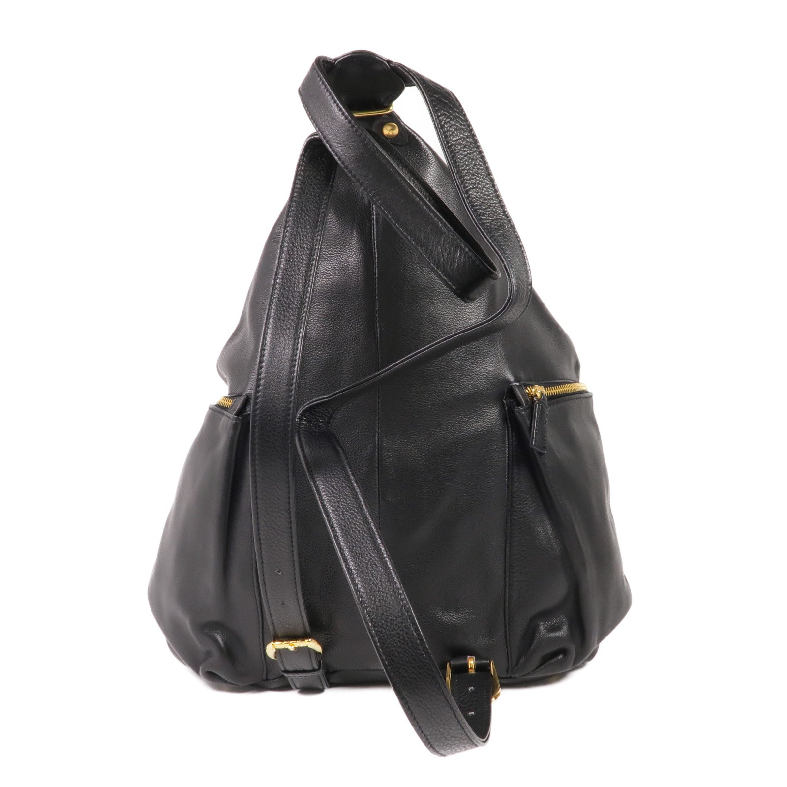 VERSACE 牛皮皮革Backpack金扣背包