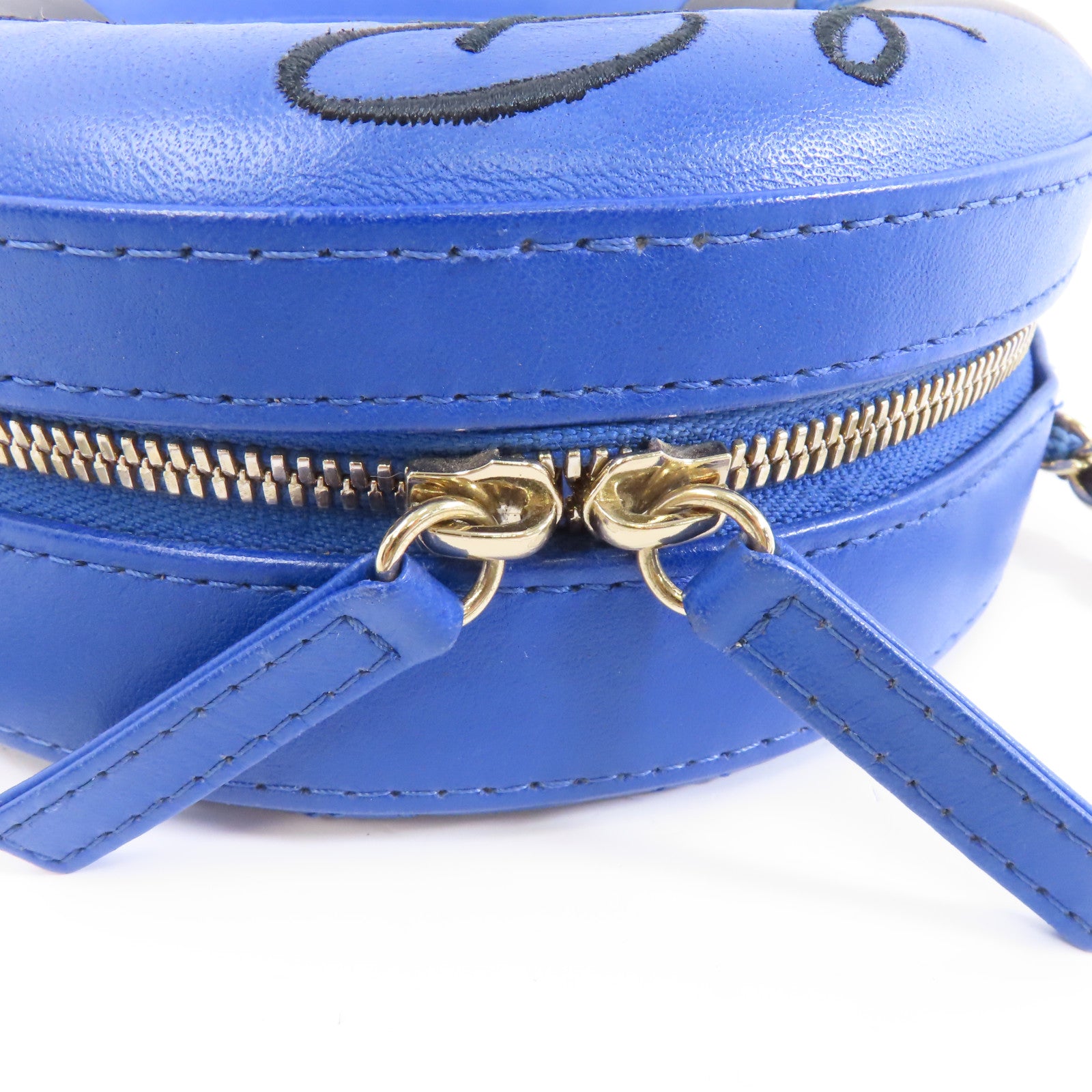 CHANEL 【激減優惠】羊皮皮革Chain Shoulder金扣鏈帶肩背袋深藍色/黑色