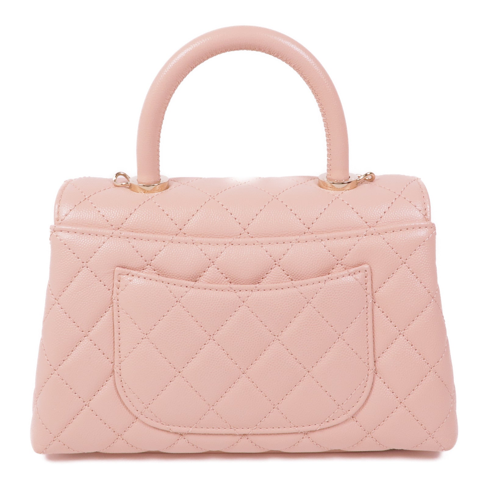 CHANEL 牛皮皮革Coco Handle Small金扣手挽肩背兩用袋