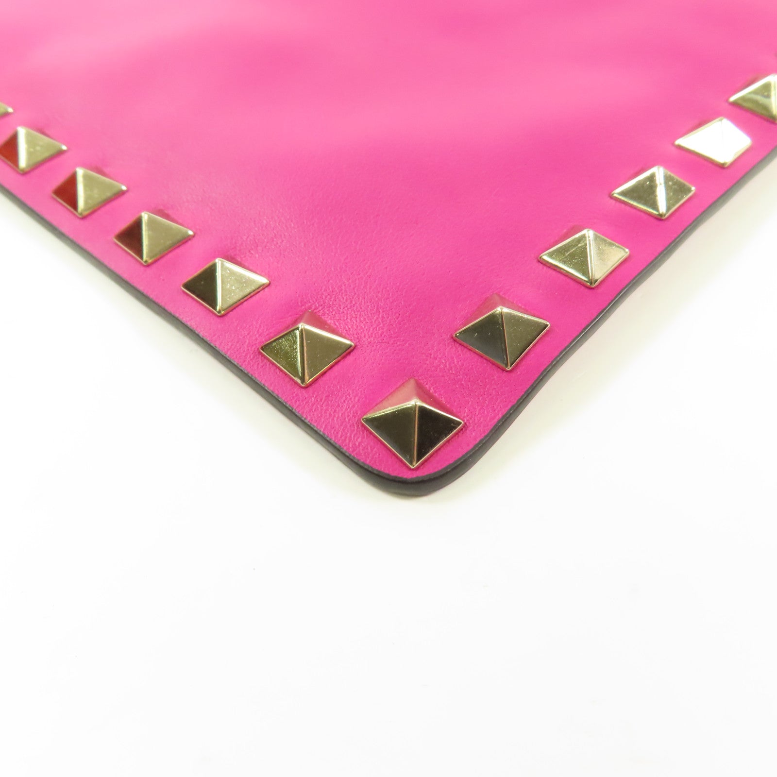 Valentino GHW Hand Bag Clutch Calfskin Leather JW2P0269BOL Pink