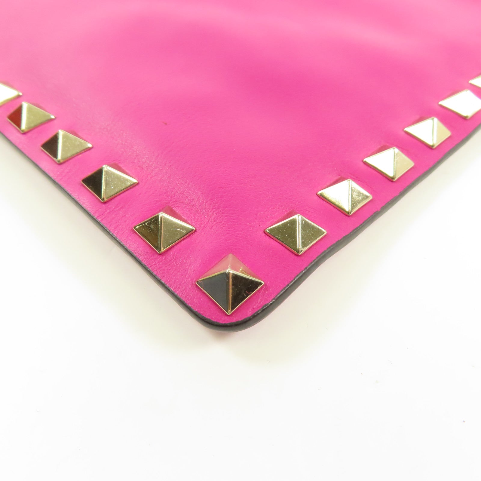 Valentino GHW Hand Bag Clutch Calfskin Leather JW2P0269BOL Pink