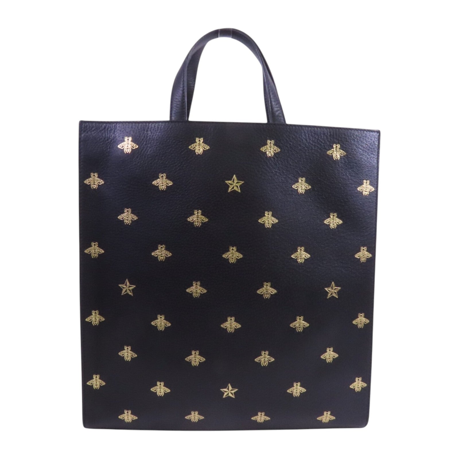 GUCCI 牛皮皮革Bee Star Hand Bag金扣手挽袋