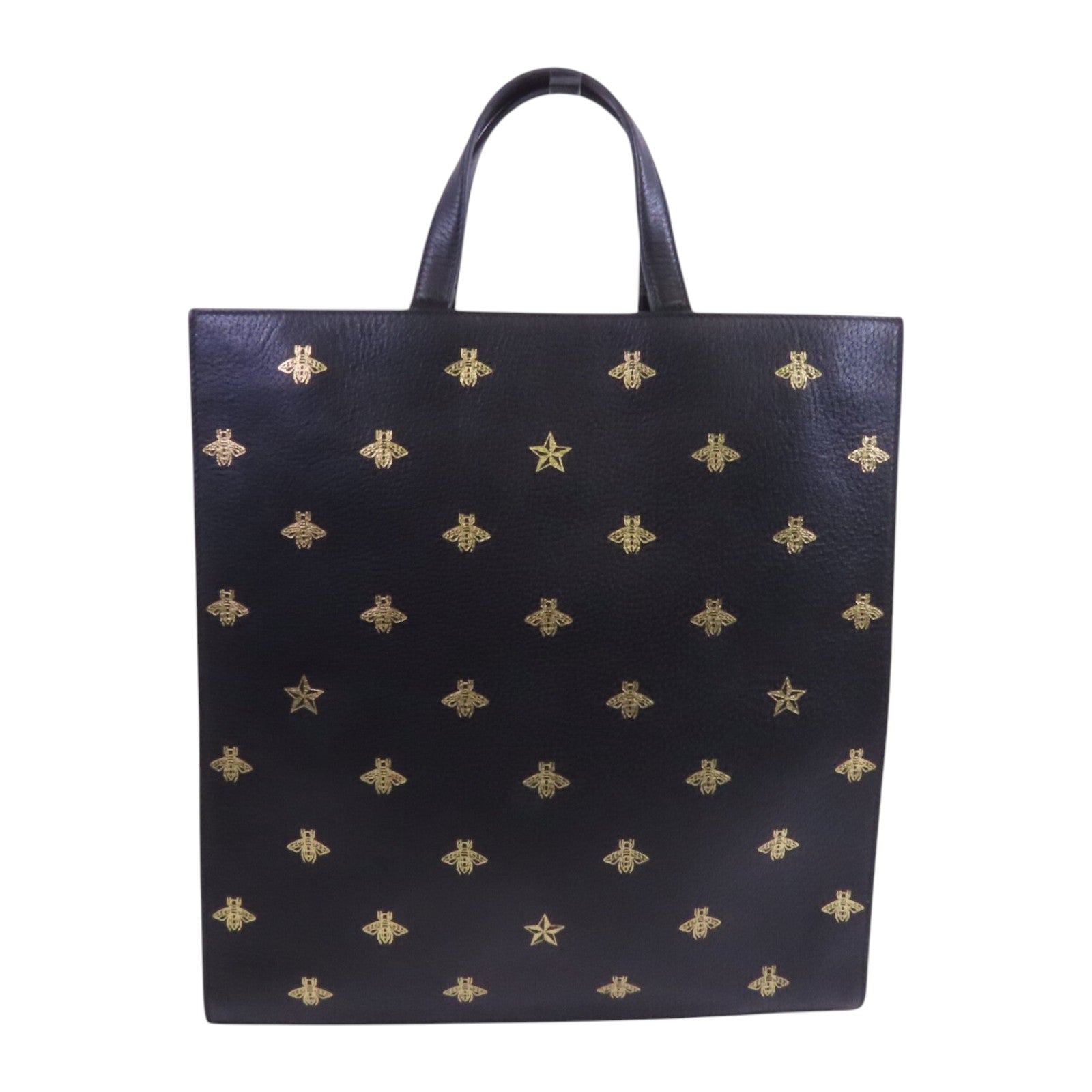 GUCCI 牛皮皮革Bee Star Hand Bag金扣手挽袋