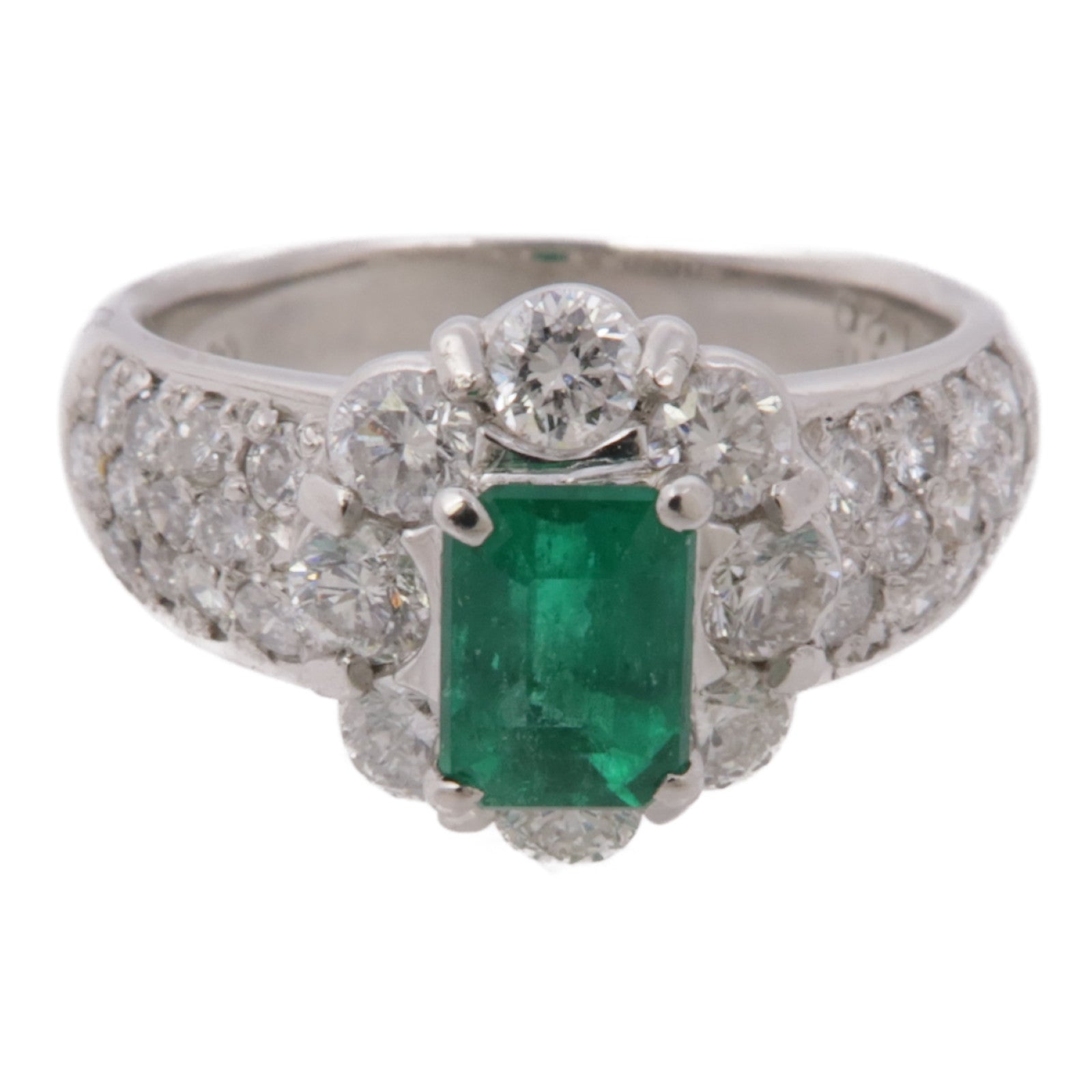 JEWELRY Emerald Ring PT900 Platinum US#6.5