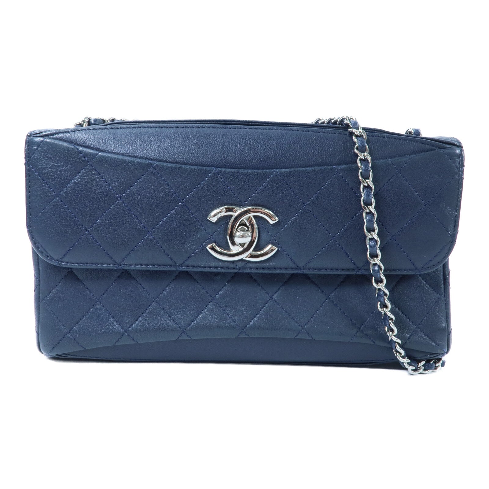 CHANEL 牛皮皮革Chain Shoulder鏈帶肩背袋