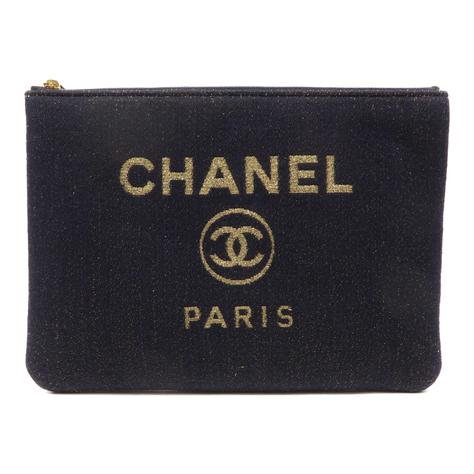 CHANEL 帆布Deauville Clutch Medium手拿包