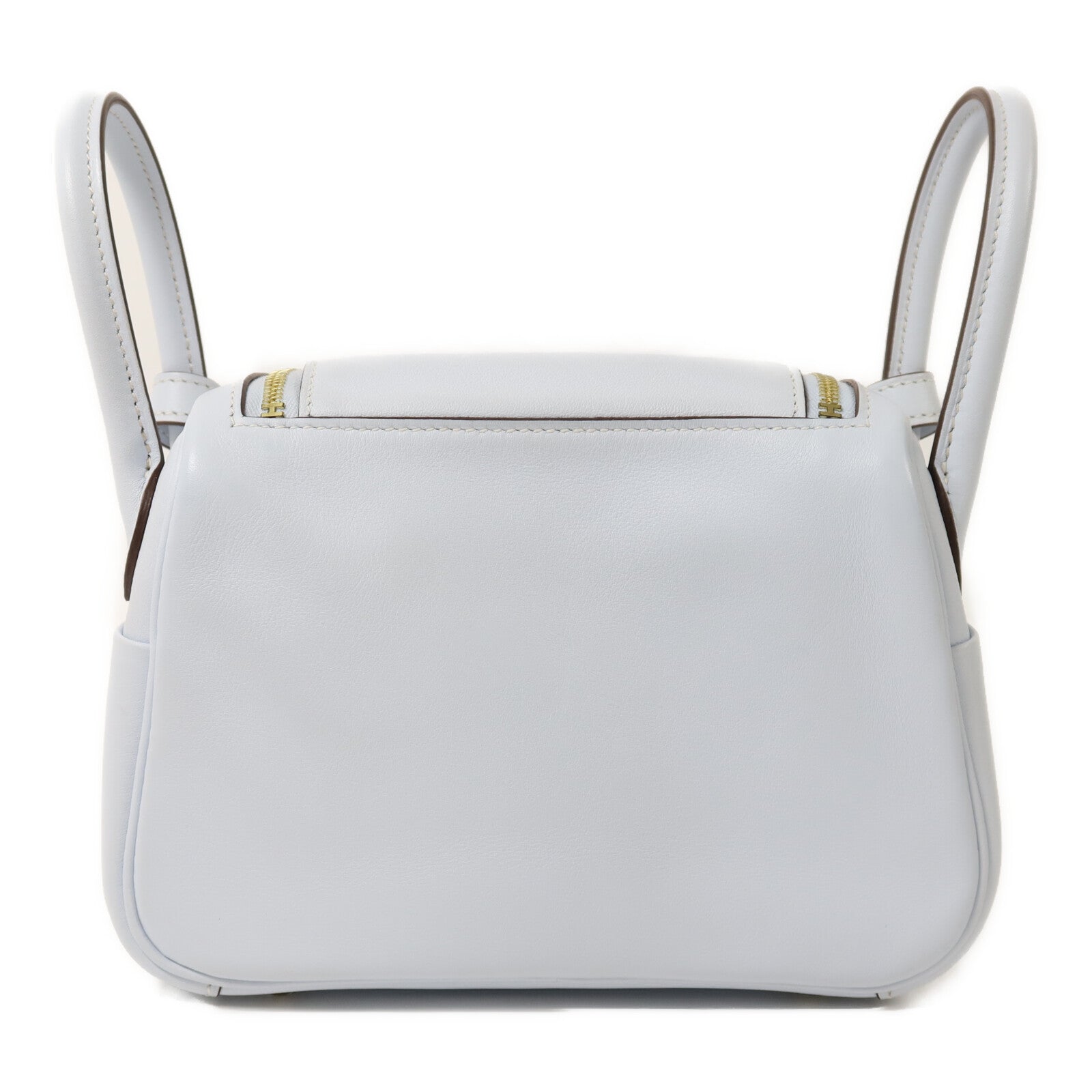 HERMES Swift皮革Mini Lindy金扣手挽肩背兩用袋Bleu Brume