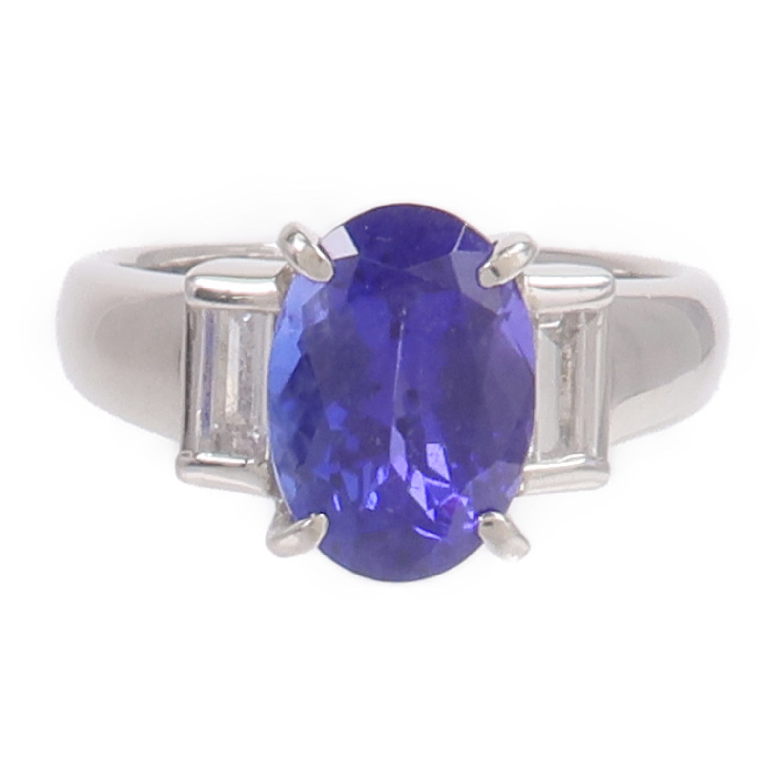JEWELRY PT900鉑金Tanzanite Diamond Ring坦桑石/鑽石戒指