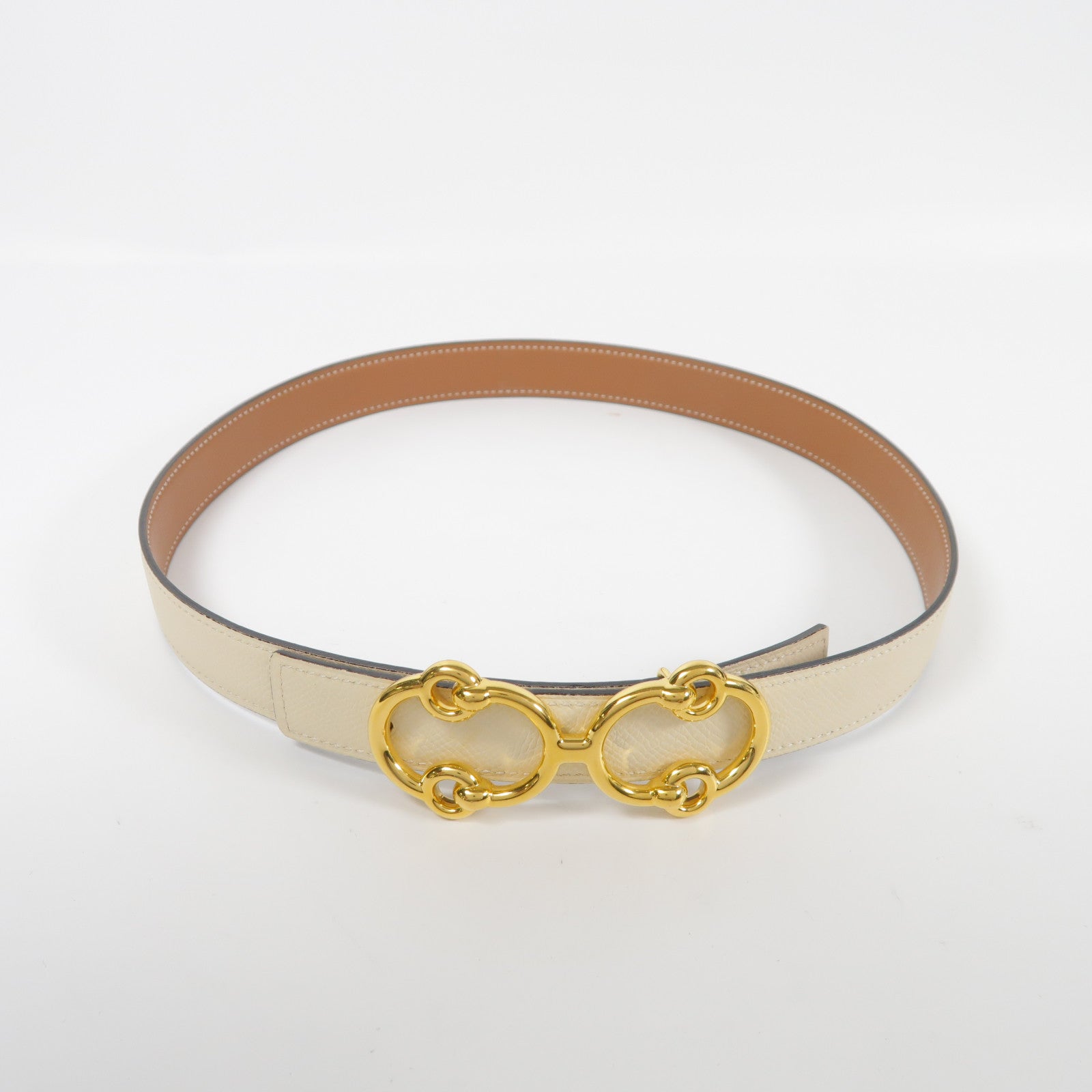 HERMES Epsom皮革金扣皮帶Nata