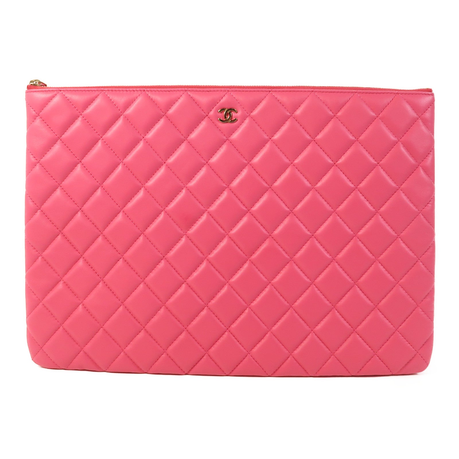 CHANEL 羊皮皮革Clutch Bag金扣手拿包