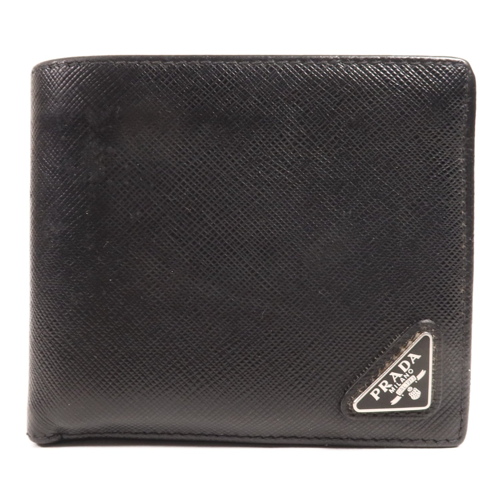 PRADA 牛皮皮革Wallet銀扣錢包