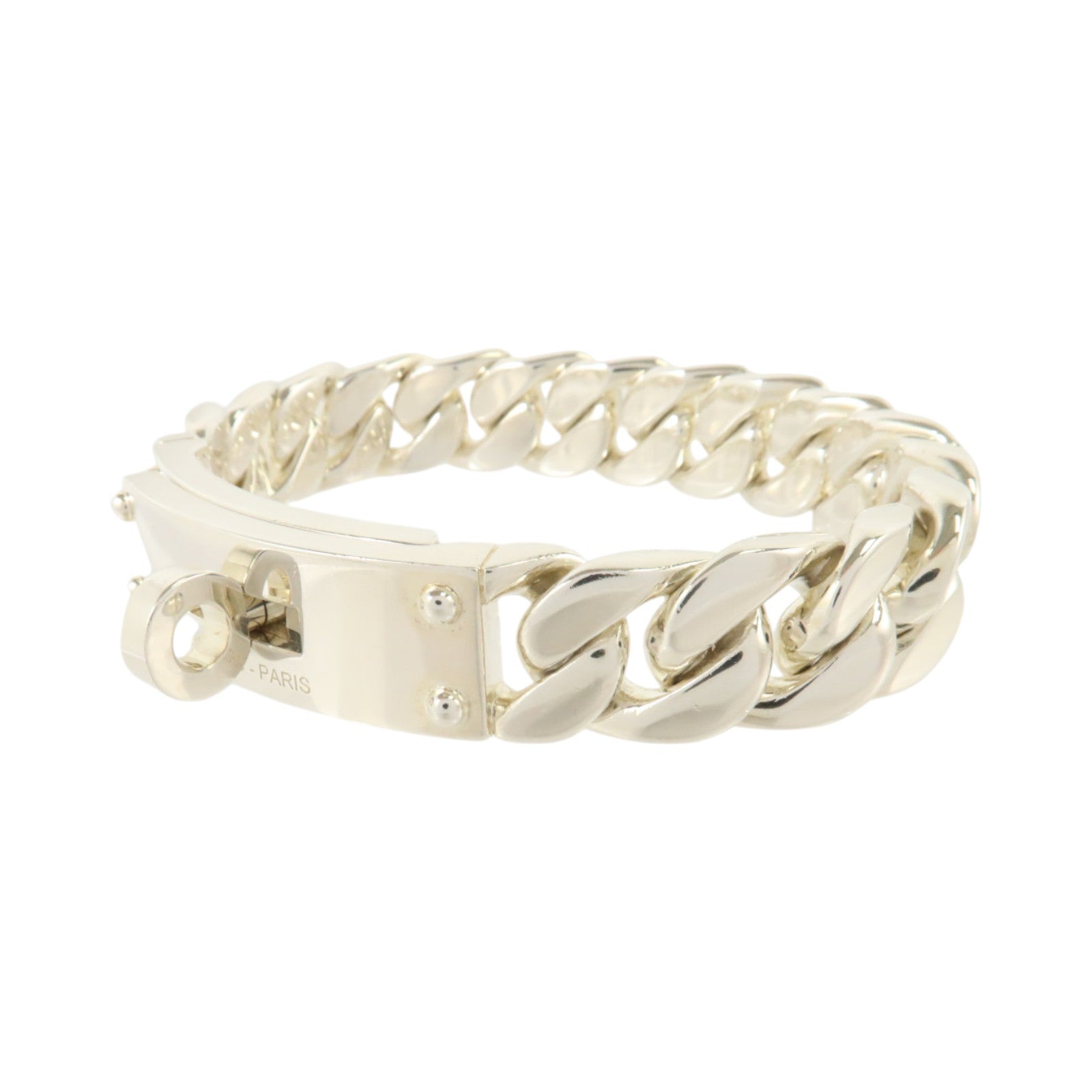 HERMES 925純銀Kelly Gourmette Bracelet銀扣手鏈
