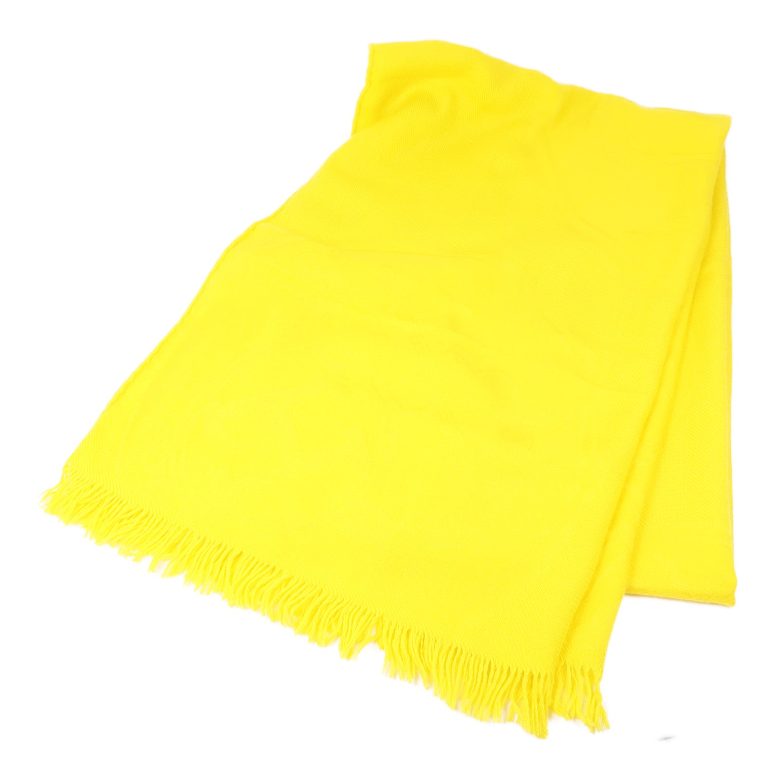 HERMES New Libris Scarf Cashmere Silk Yellow