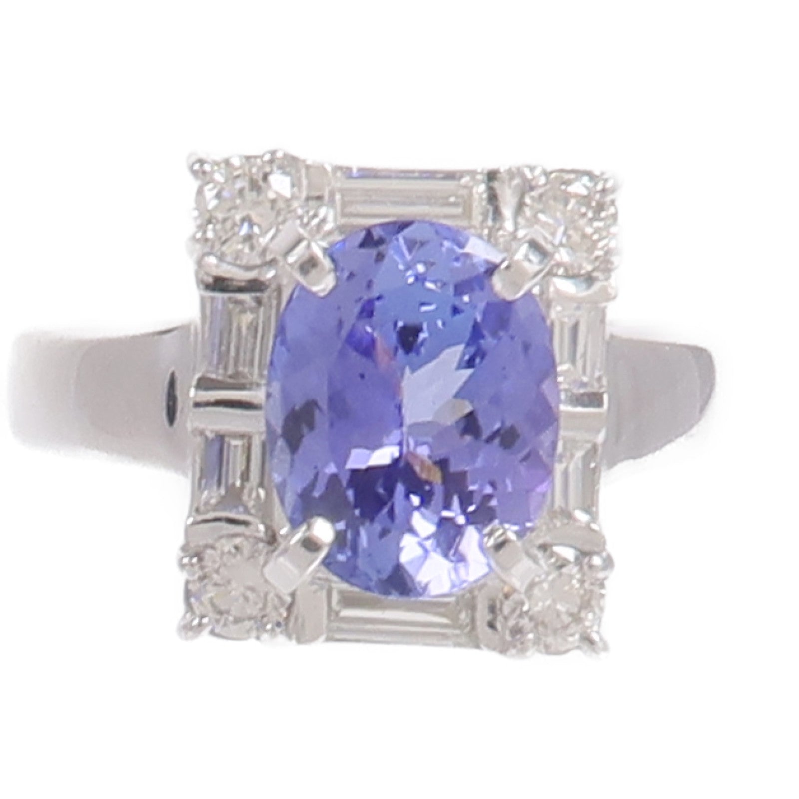 JEWELRY 18K白金Tanzanite Diamond Ring坦桑石/鑽石戒指