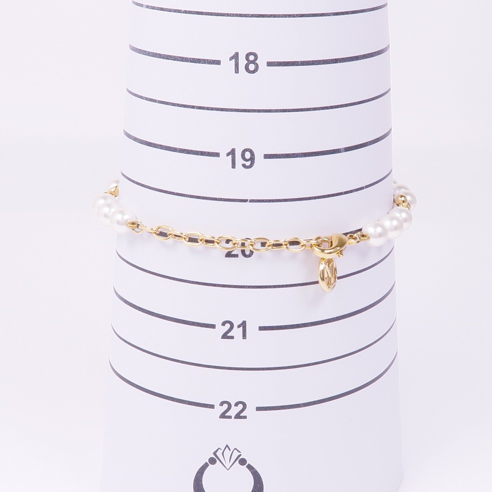 LOUIS VUITTON PVC/金屬My LV Pearl Bracelet手鏈