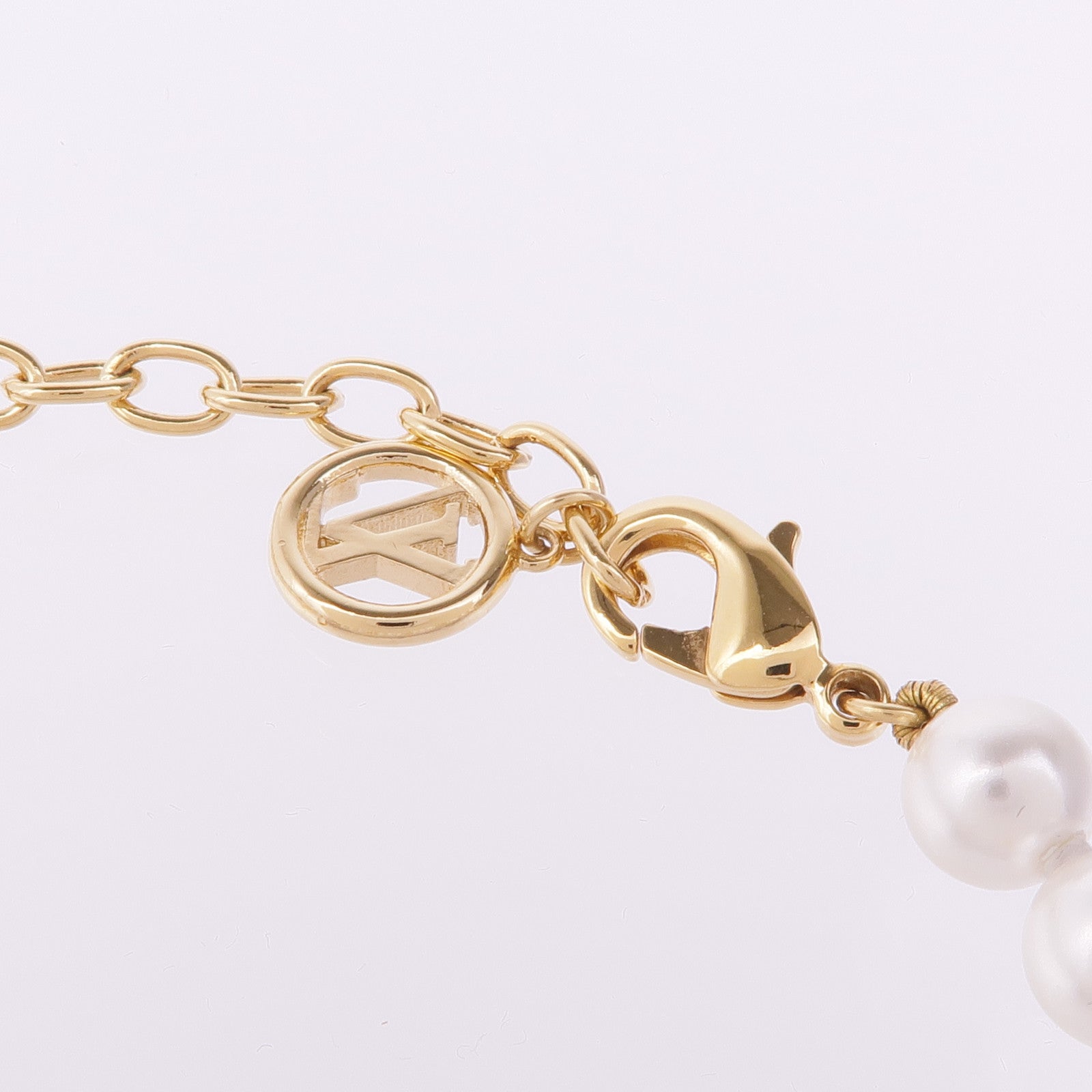 LOUIS VUITTON PVC/金屬My LV Pearl Bracelet手鏈