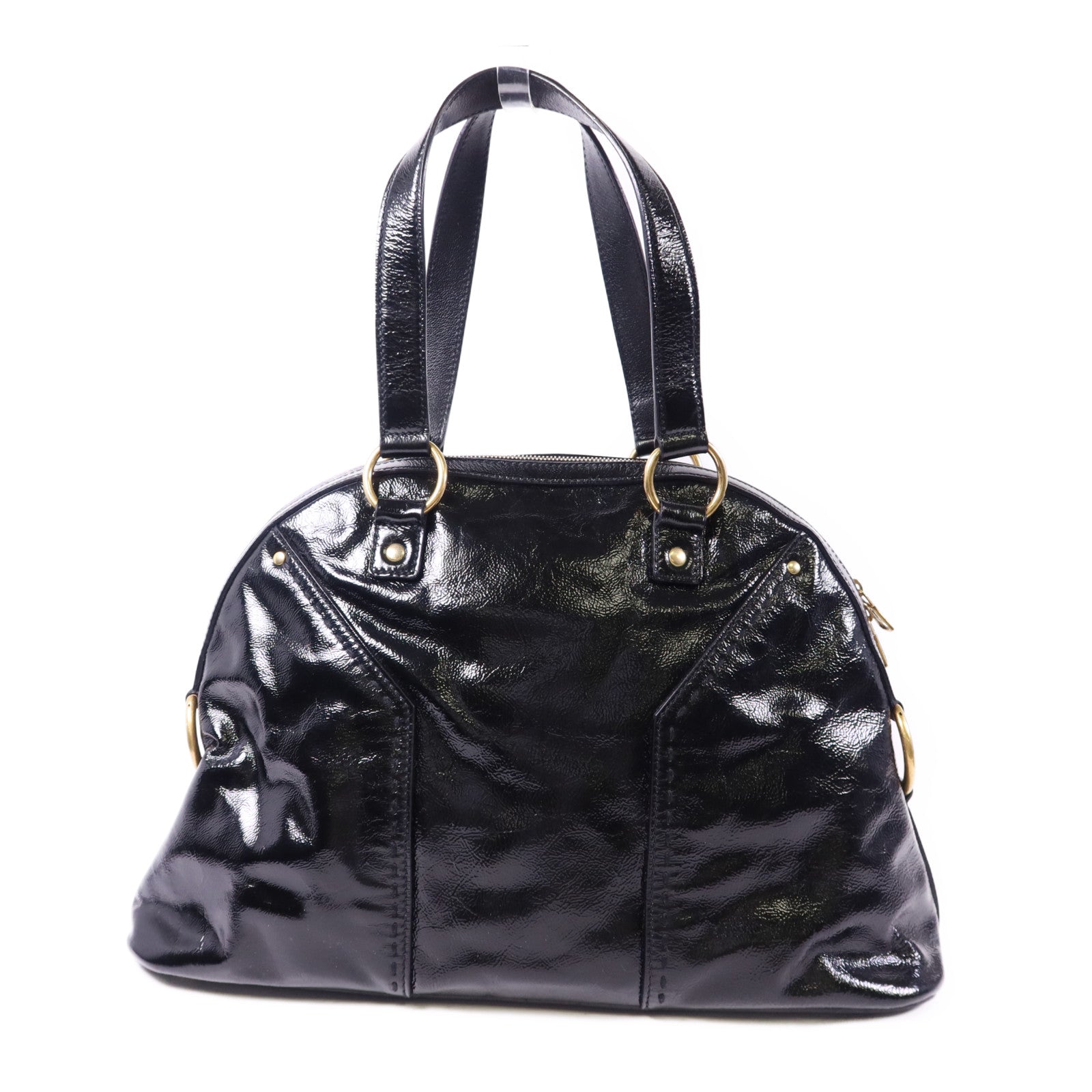 YVES SAINT LAURENT 漆皮皮革Shoulder Bag金扣肩背袋