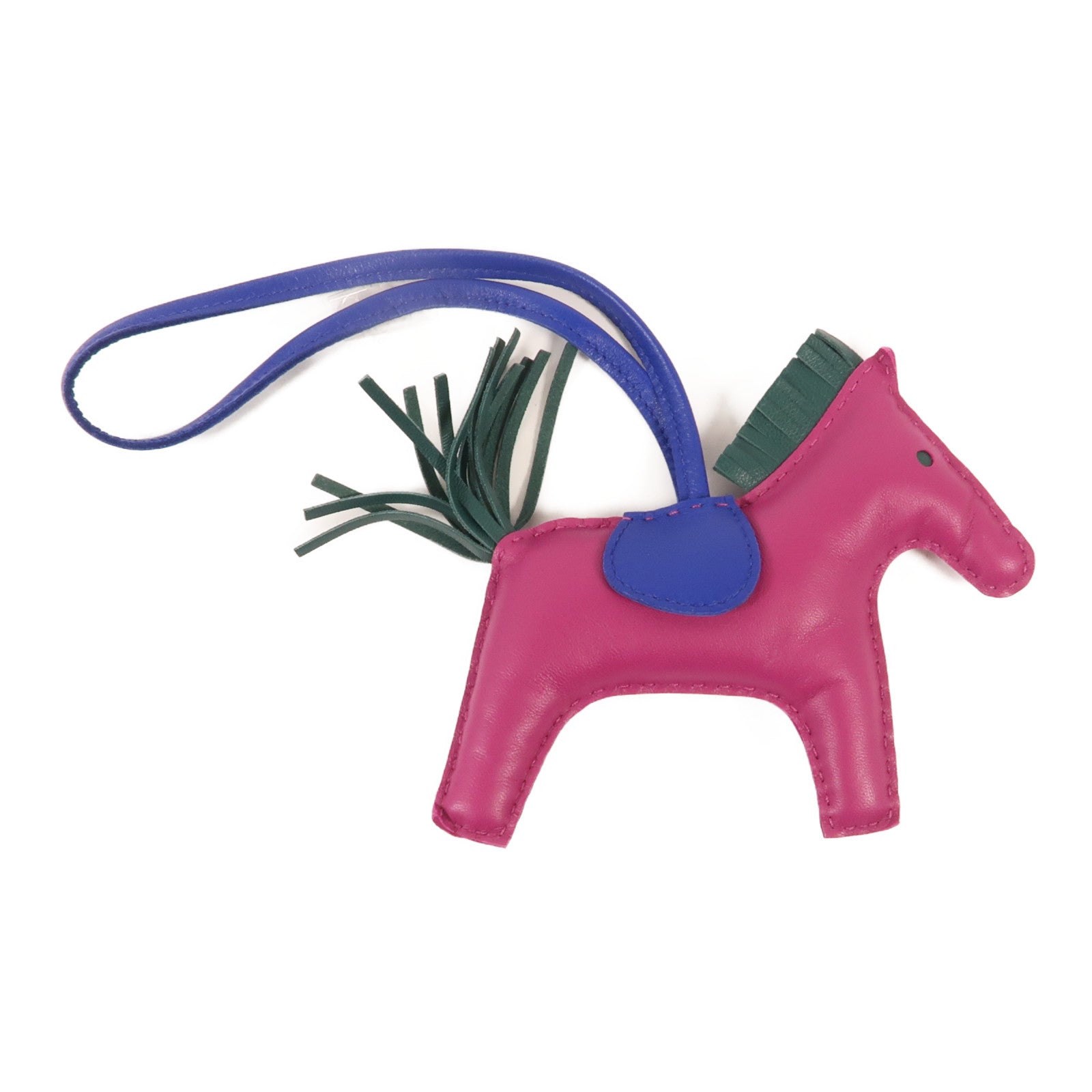 HERMES Milo皮革Rodeo MM掛飾Purple