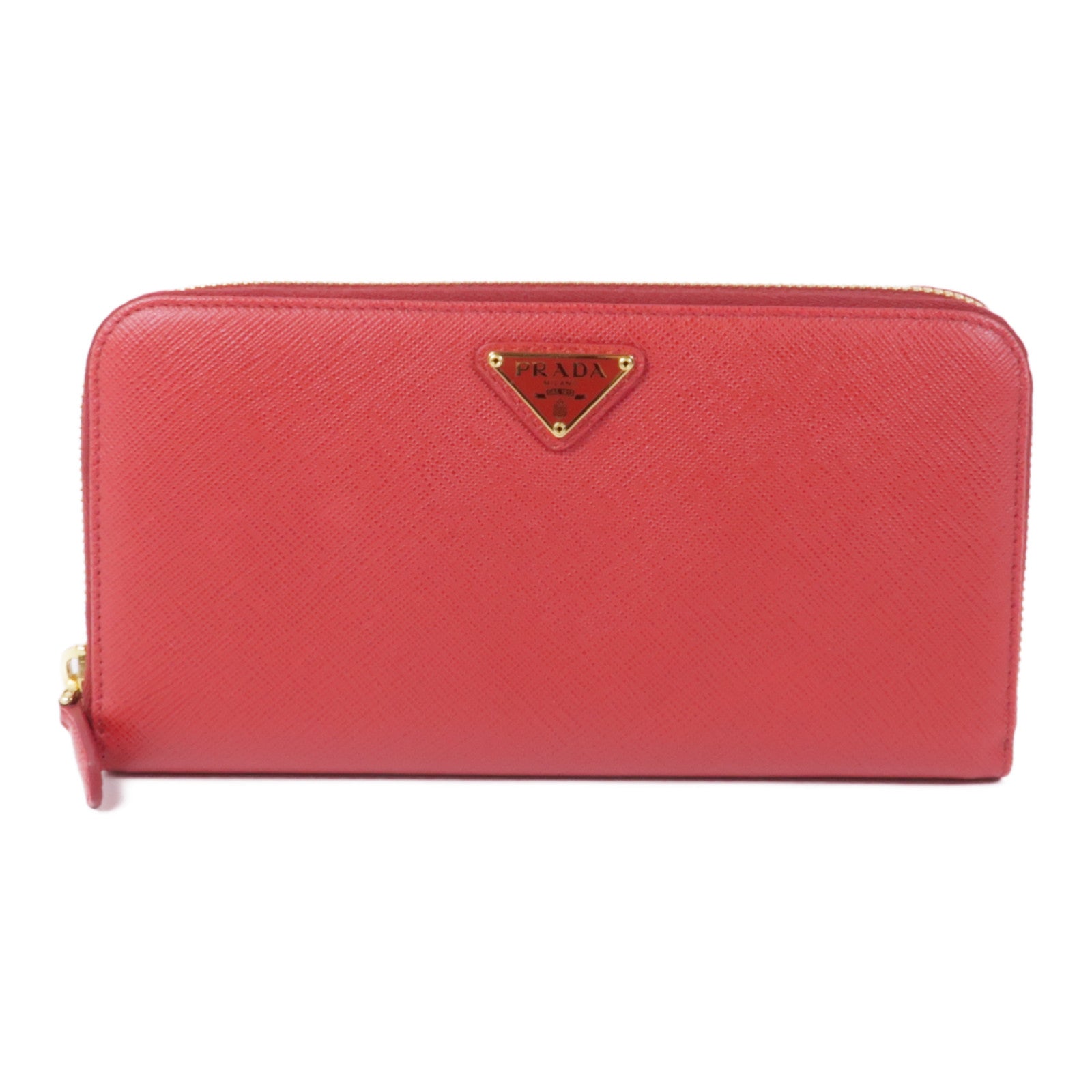 PRADA Saffiano皮革Long Wallet金扣長錢包