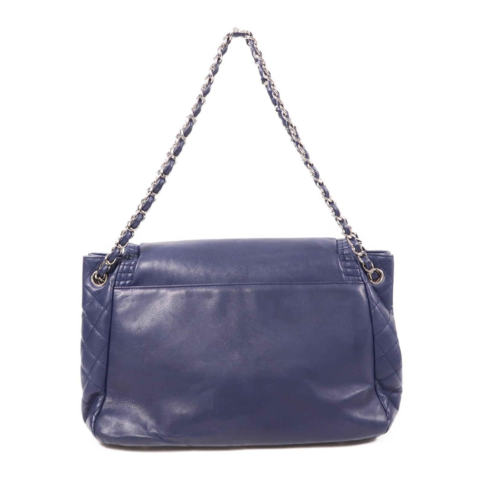 CHANEL 牛皮皮革Shoulder Bag銀扣鏈帶肩背袋