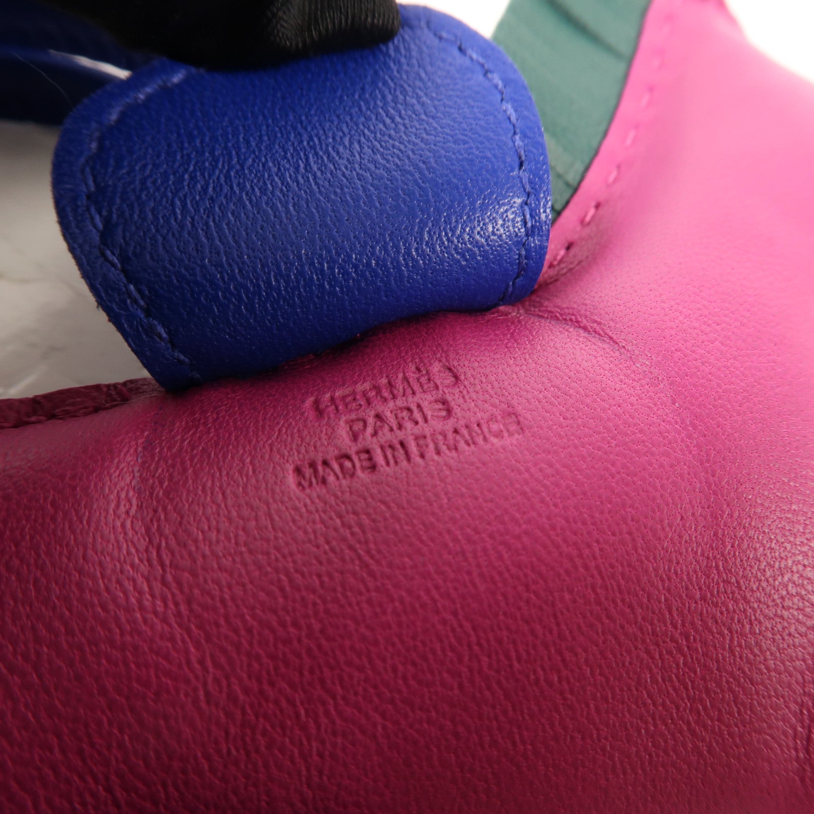 HERMES Milo皮革Rodeo MM掛飾Purple