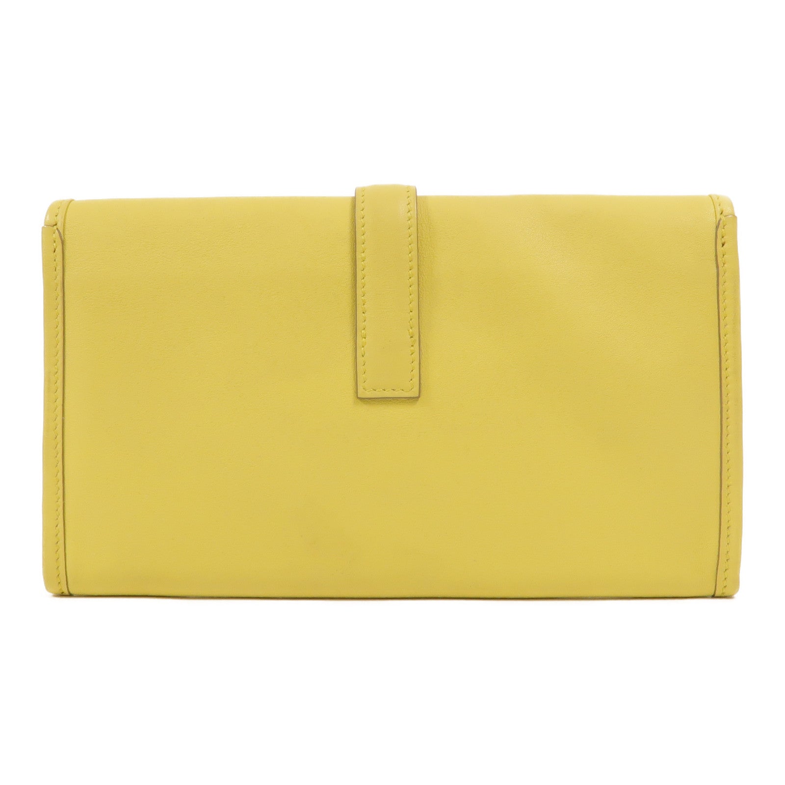HERMES Swift皮革Jige Duo Clutch手拿包Jaune de Naples