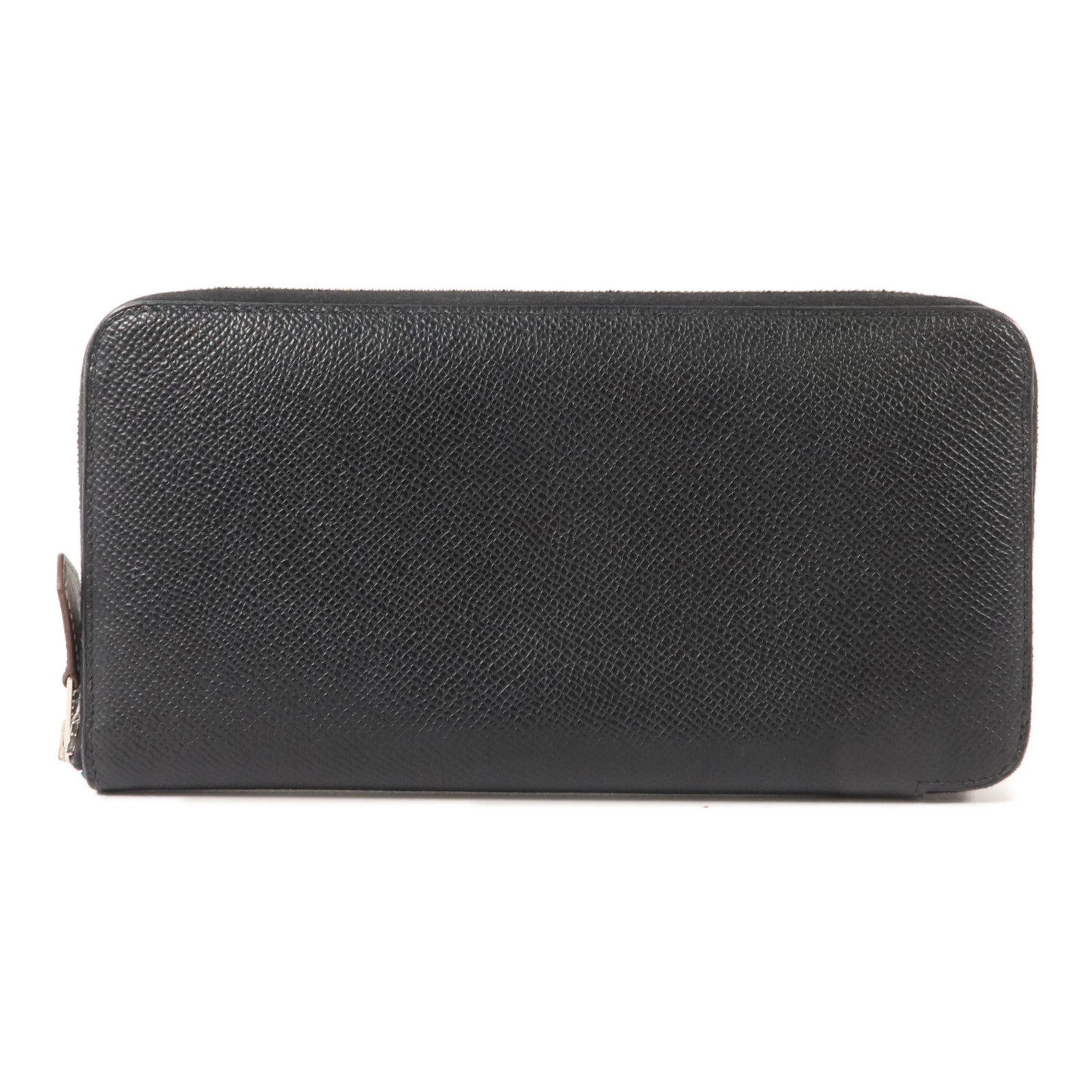 HERMES Epsom皮革Silk In Classique Long Wallet長錢包Noir