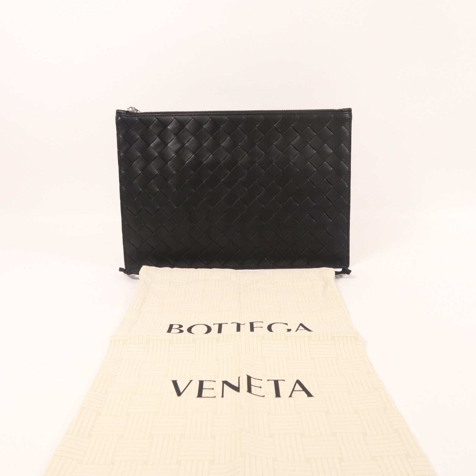 BOTTEGA VENETA 牛皮皮革Clutch Bag銀扣手拿包