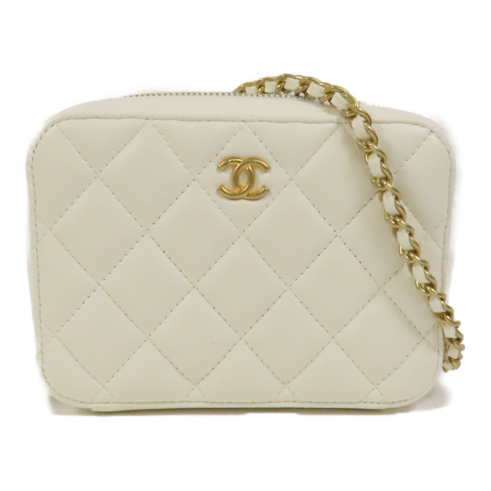CHANEL 羊皮皮革Shoulder Bag金扣肩背袋