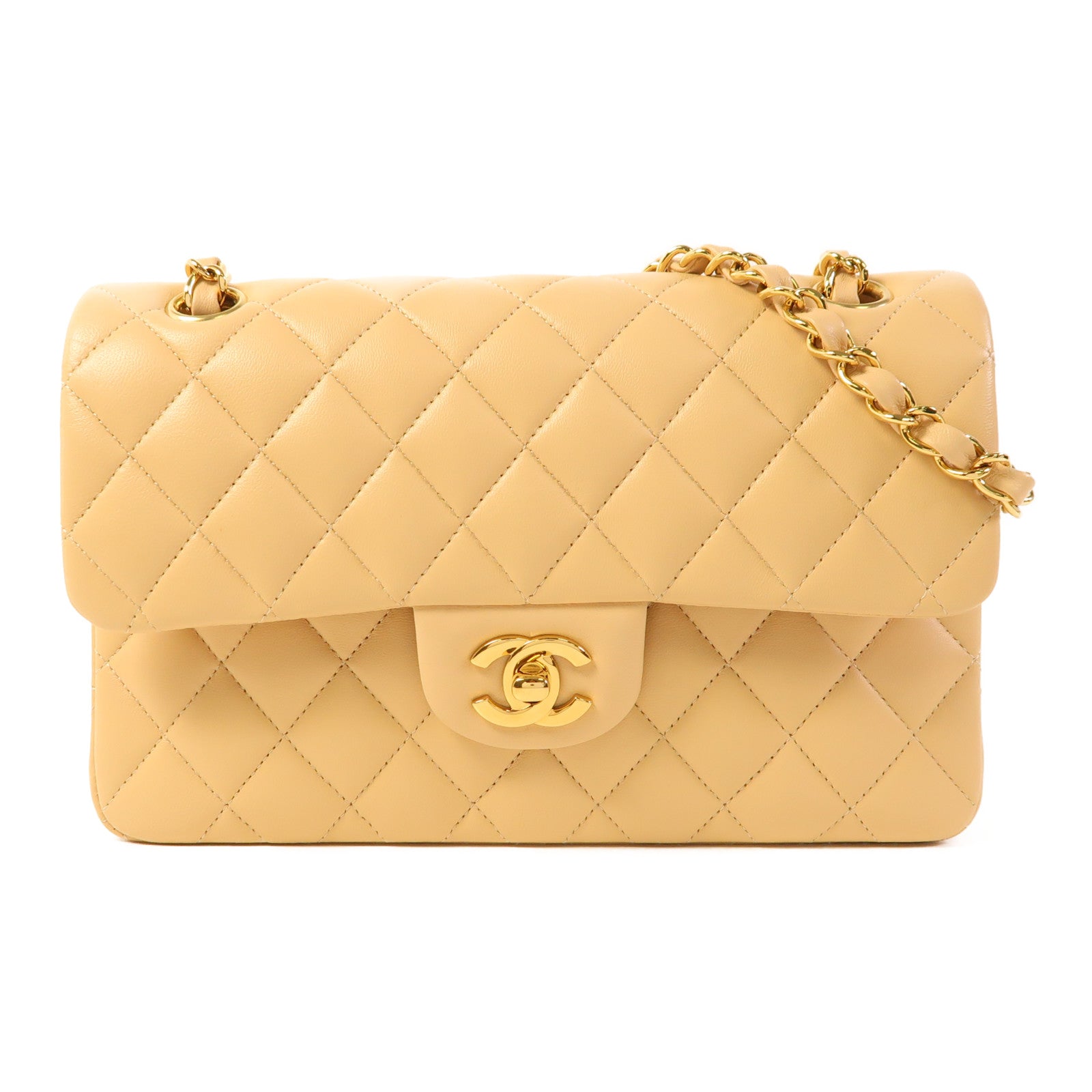 CHANEL 羊皮皮革Classic 23金扣鏈帶肩背袋