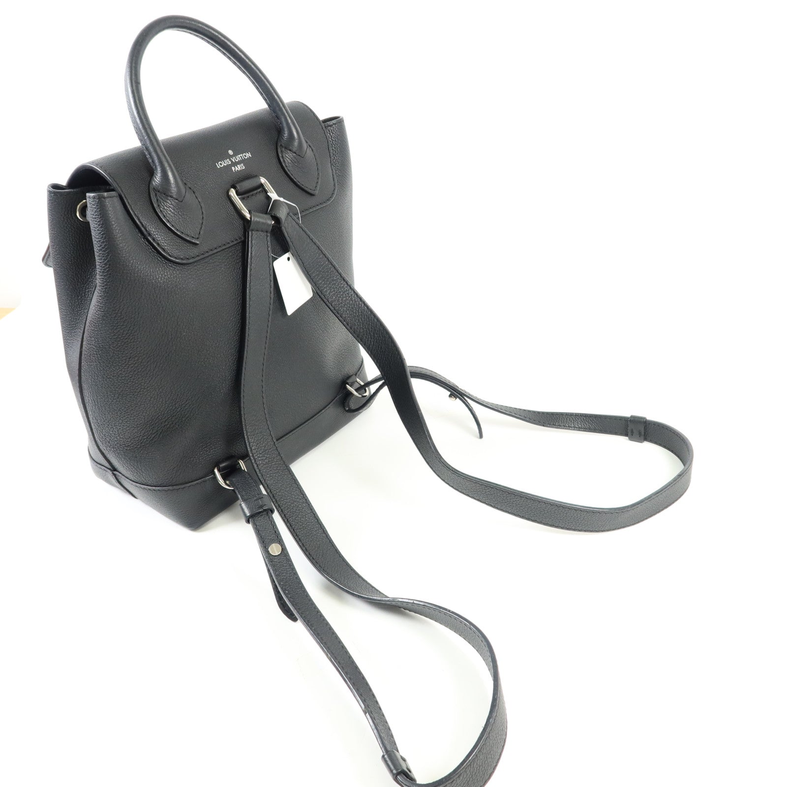 LOUIS VUITTON 牛皮皮革Lock Me Backpack銀扣背包