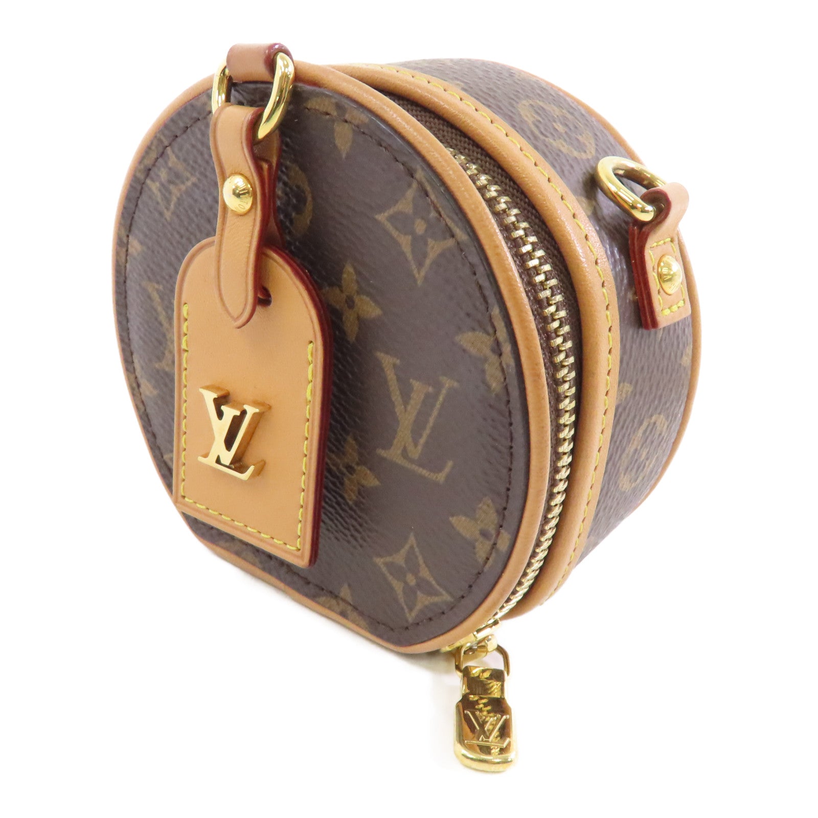 LOUIS VUITTON 【激減優惠】Monogram Petite Boite Chapeau Necklace金扣鏈帶肩背袋啡色