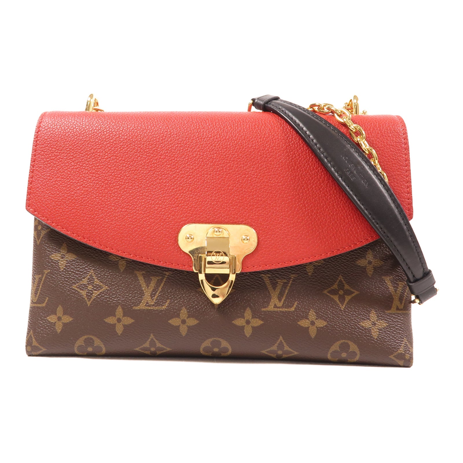 LOUIS VUITTON LV GHW Saint Placide Shoulder Bag M43713 Monogram Brown/Red