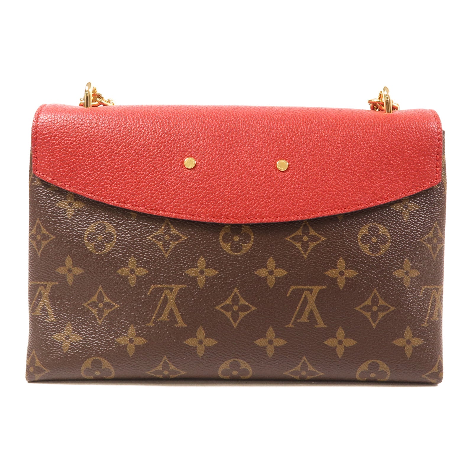 LOUIS VUITTON LV GHW Saint Placide Shoulder Bag M43713 Monogram Brown/Red