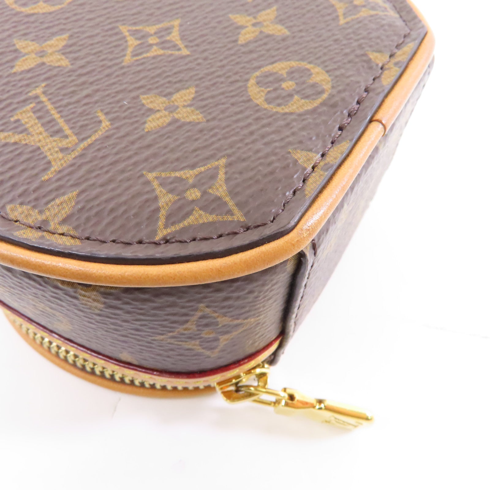LOUIS VUITTON 【激減優惠】Monogram Petite Boite Chapeau Necklace金扣鏈帶肩背袋啡色