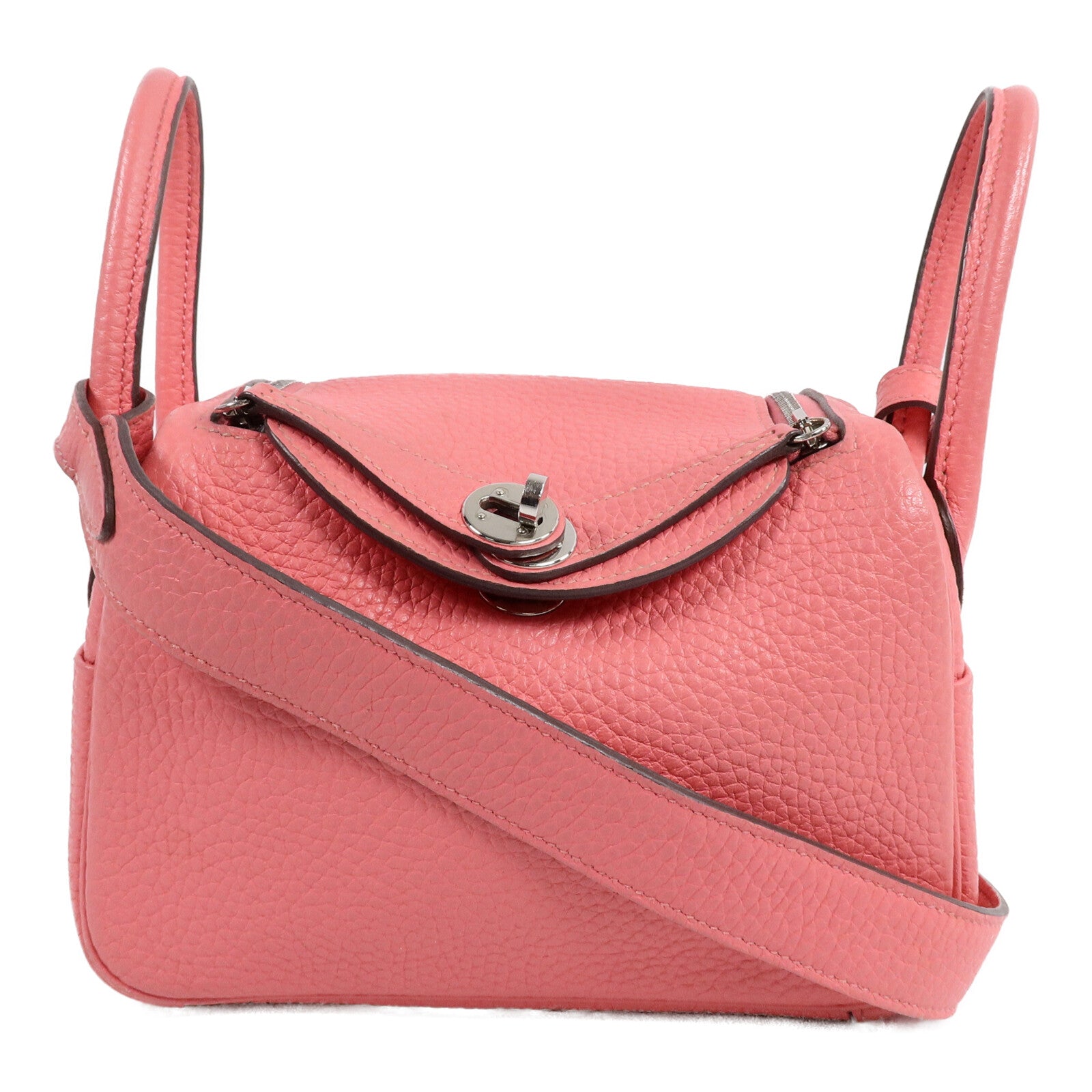HERMES Clemence皮革Mini Lindy手挽肩背兩用袋