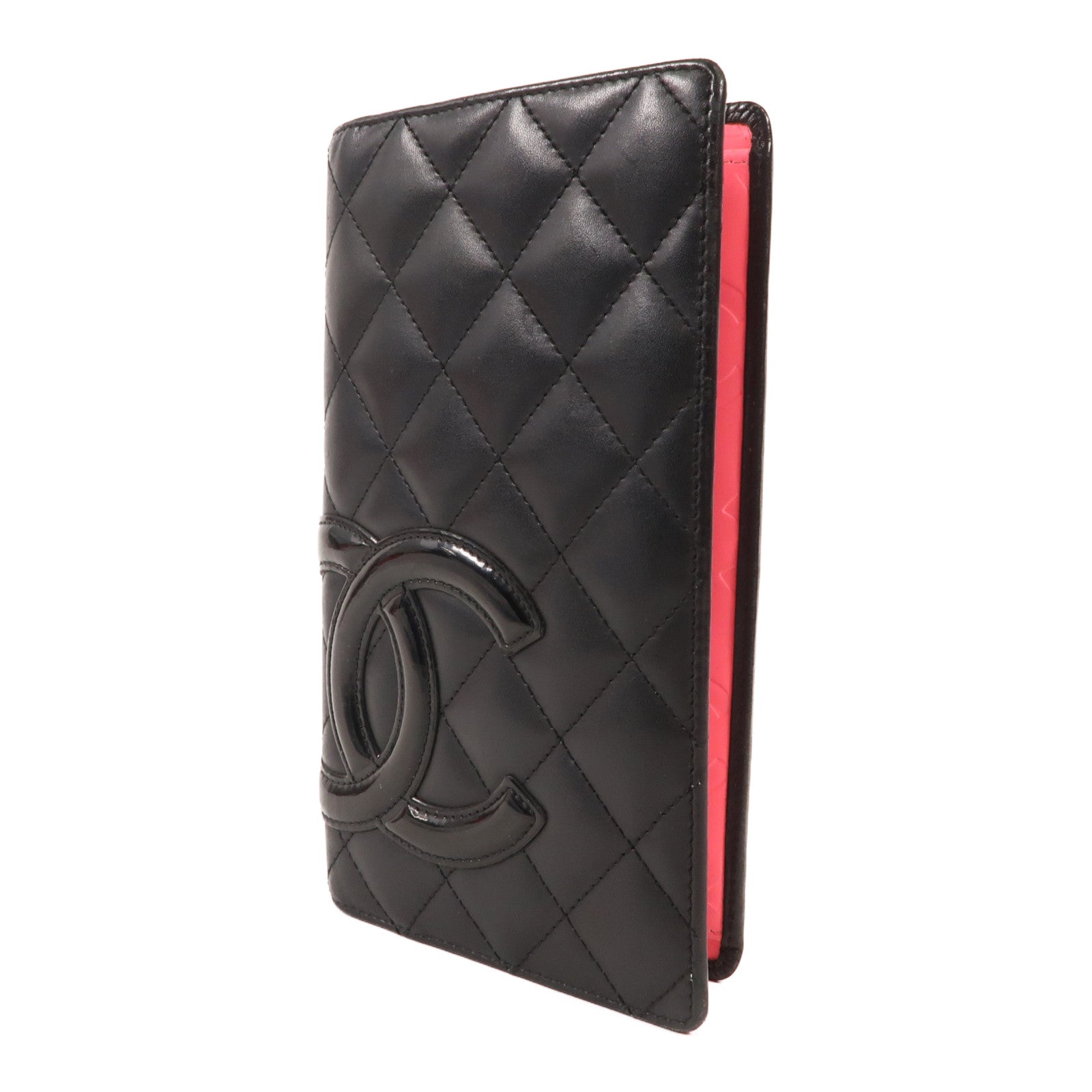 CHANEL 牛皮皮革Cambon Wallet銀扣長錢包