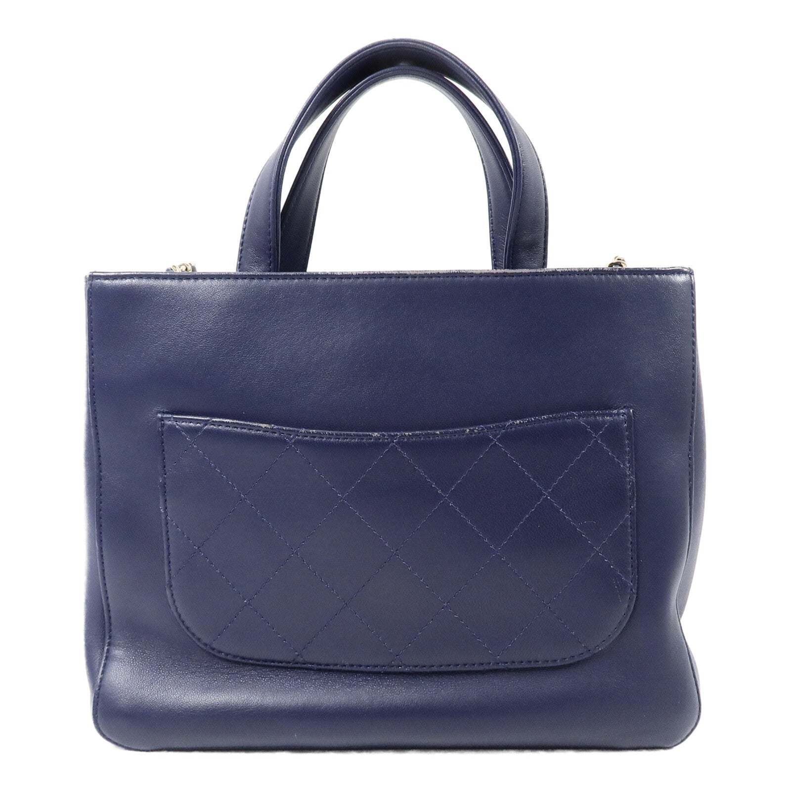 CHANEL 牛皮皮革2 Way Shoulder鏈帶手挽肩背兩用袋