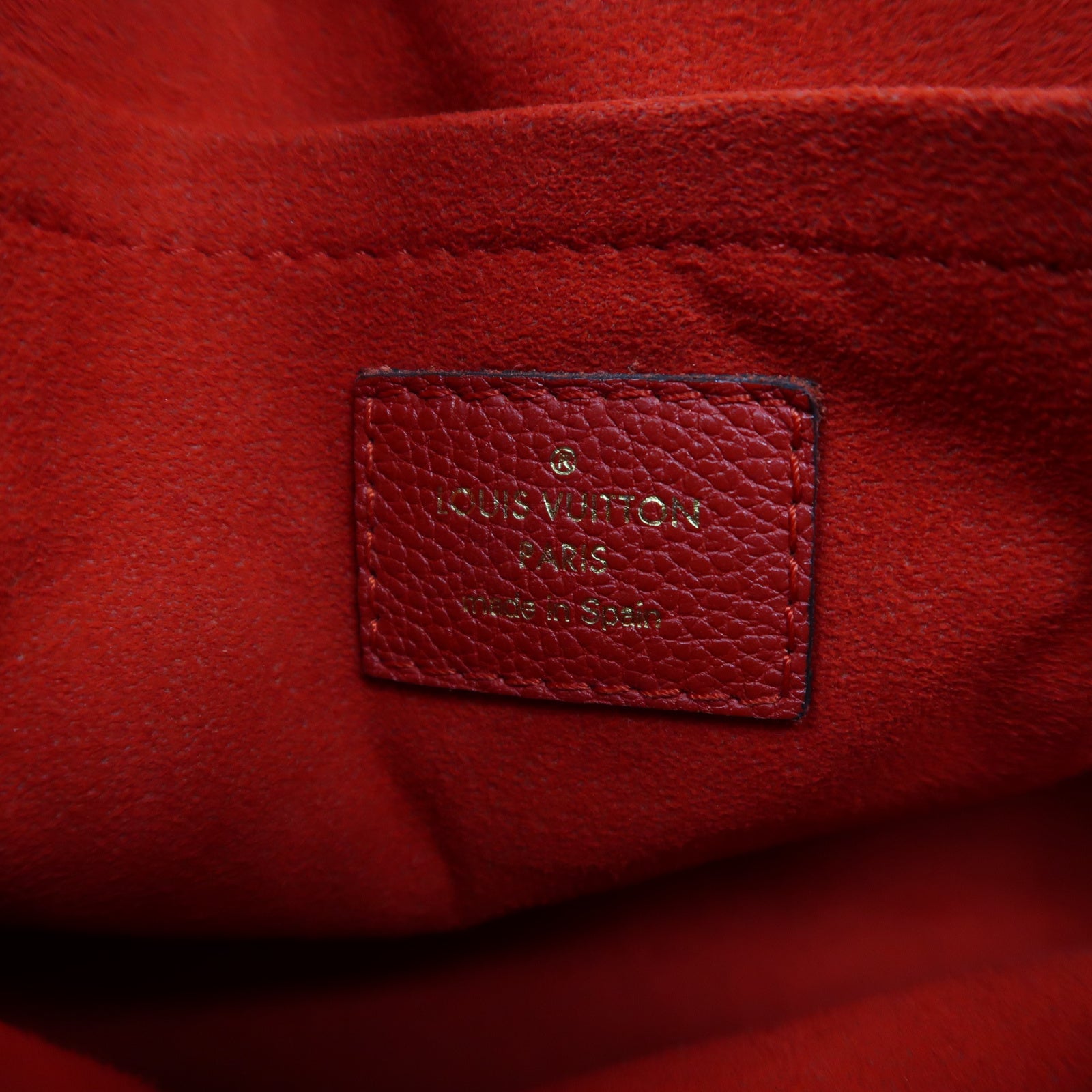 LOUIS VUITTON 【激減優惠】Monogram Saint Placide金扣鏈帶肩背袋啡色/紅色