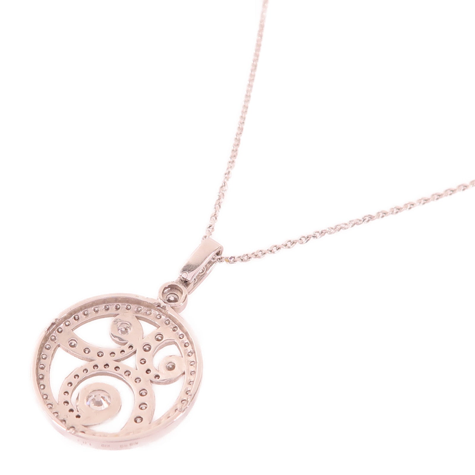 Jewelry 1.04ct Diamond Necklace 6.8g 18K White Gold