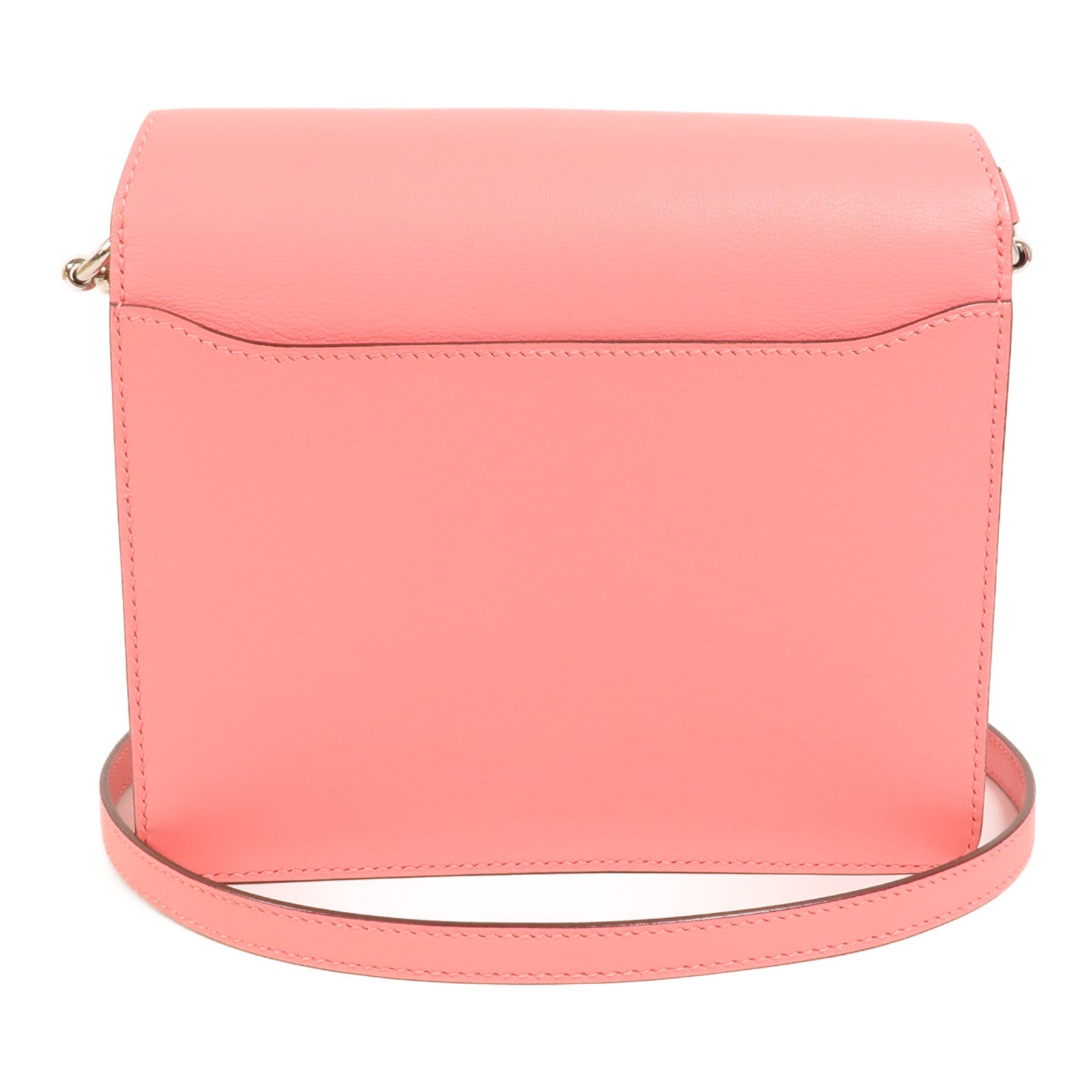 HERMES Evercolor皮革Mini Roulis銀扣肩背袋