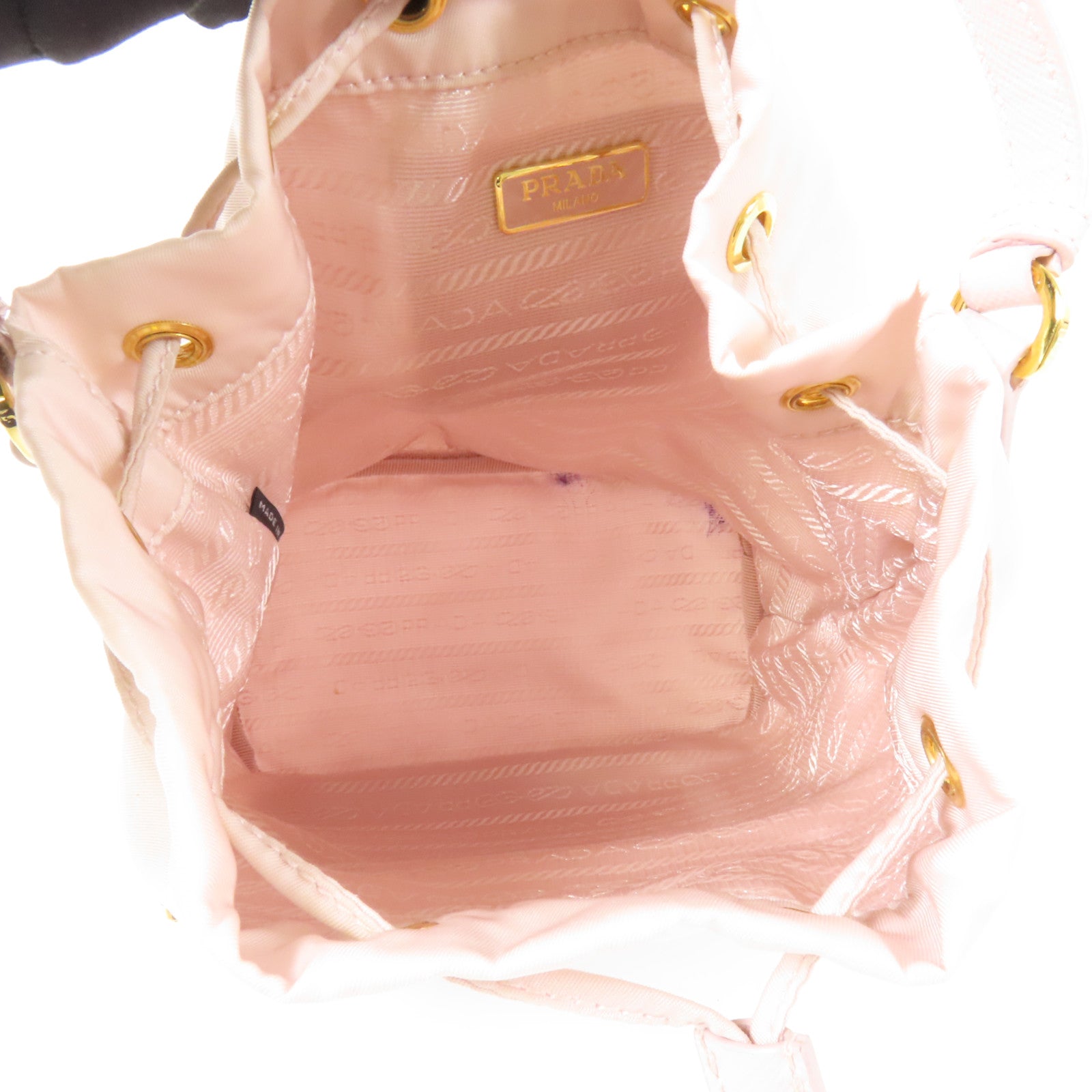 PRADA 尼龍Duet Re-Nylon Bucket Bag金扣手挽肩背袋兩用袋