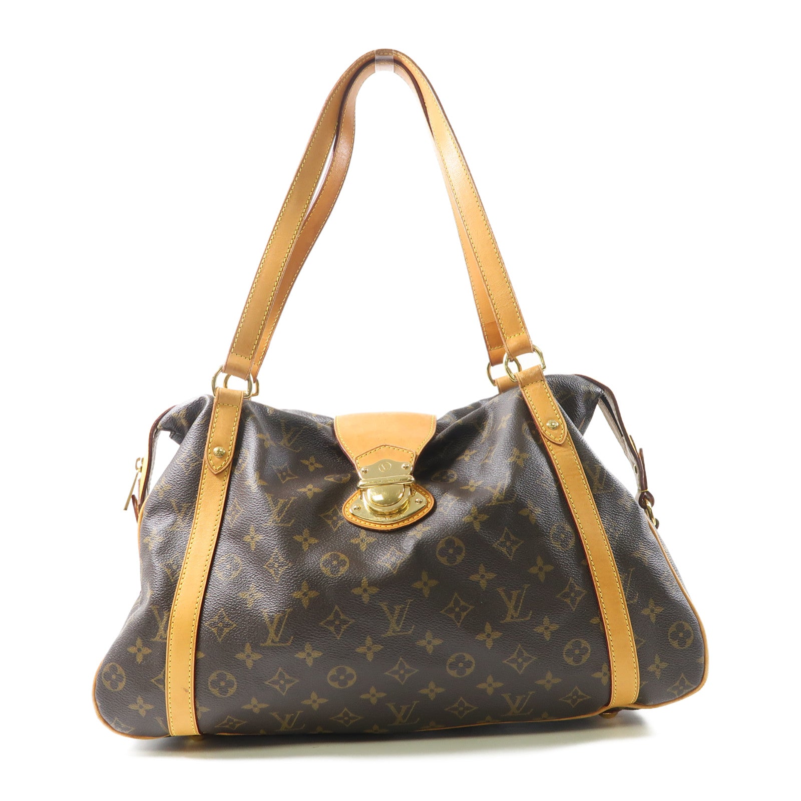 LOUIS VUITTON (PRICE DOWN) LV GHW Stresa GM Shoulder Bag M61188 Monogram Brown