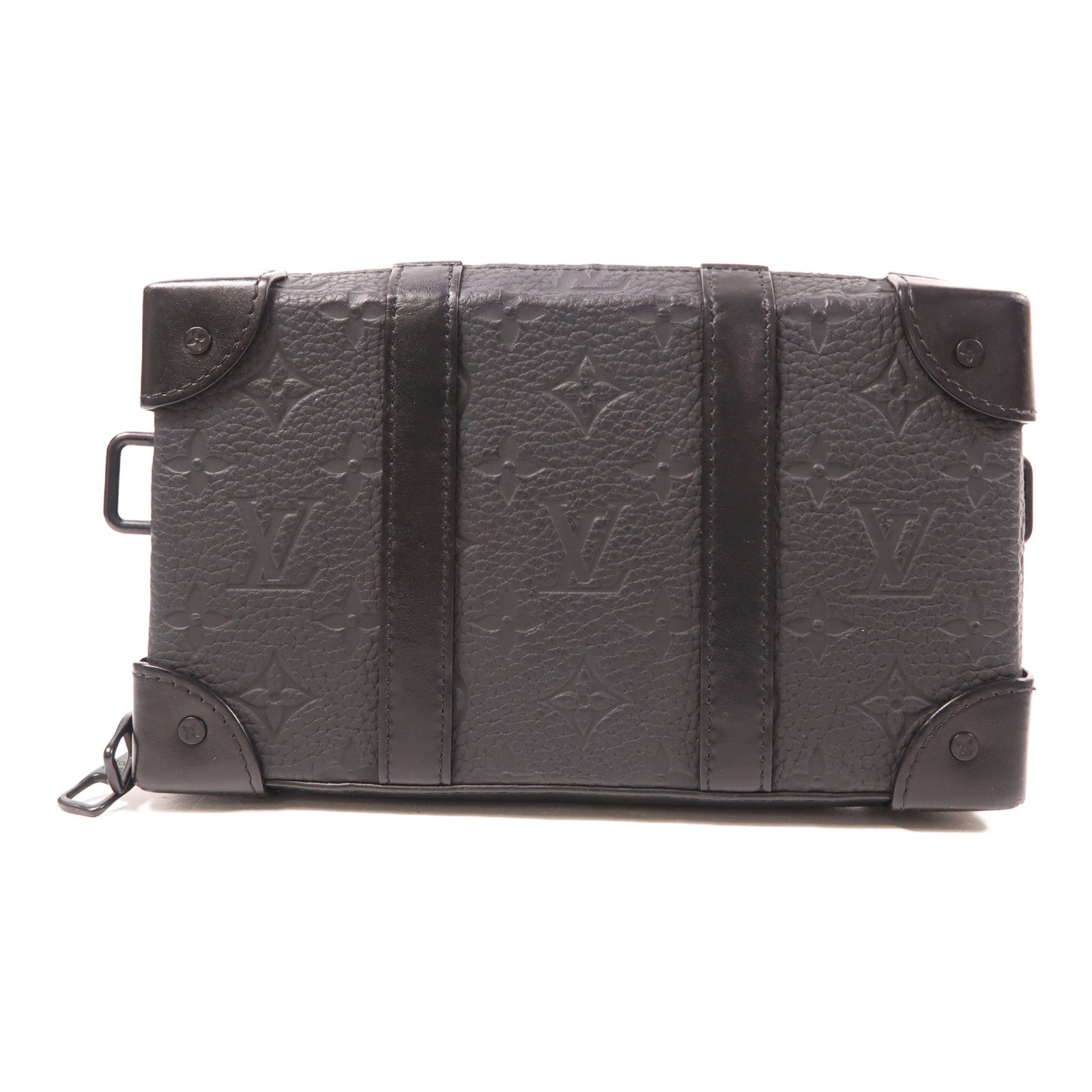 LOUIS VUITTON LV Soft Trunk Shoulder Bag M80224 Monogram Taurillon Black