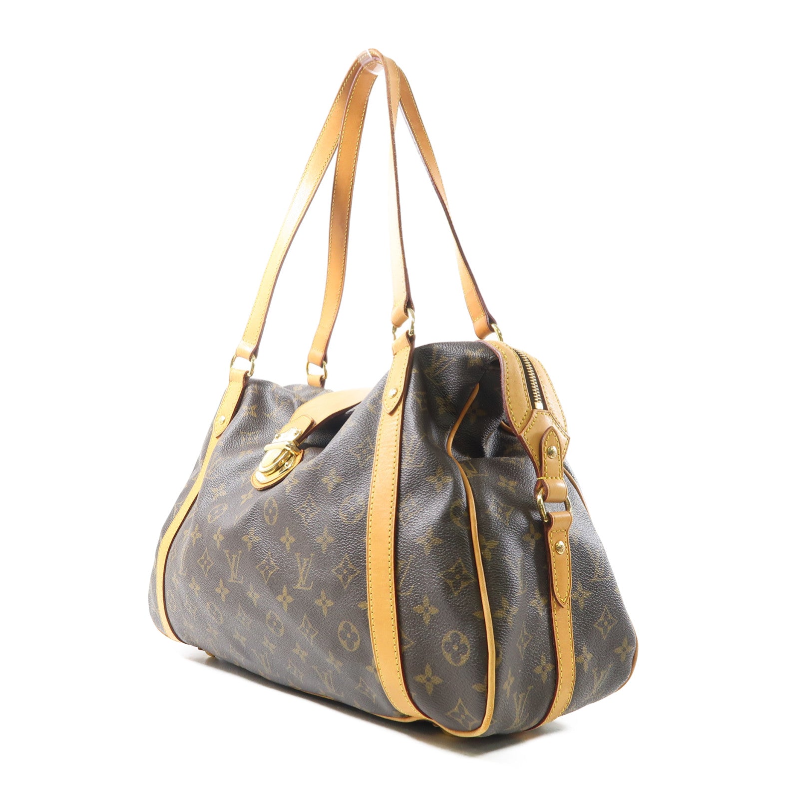 LOUIS VUITTON (PRICE DOWN) LV GHW Stresa GM Shoulder Bag M61188 Monogram Brown