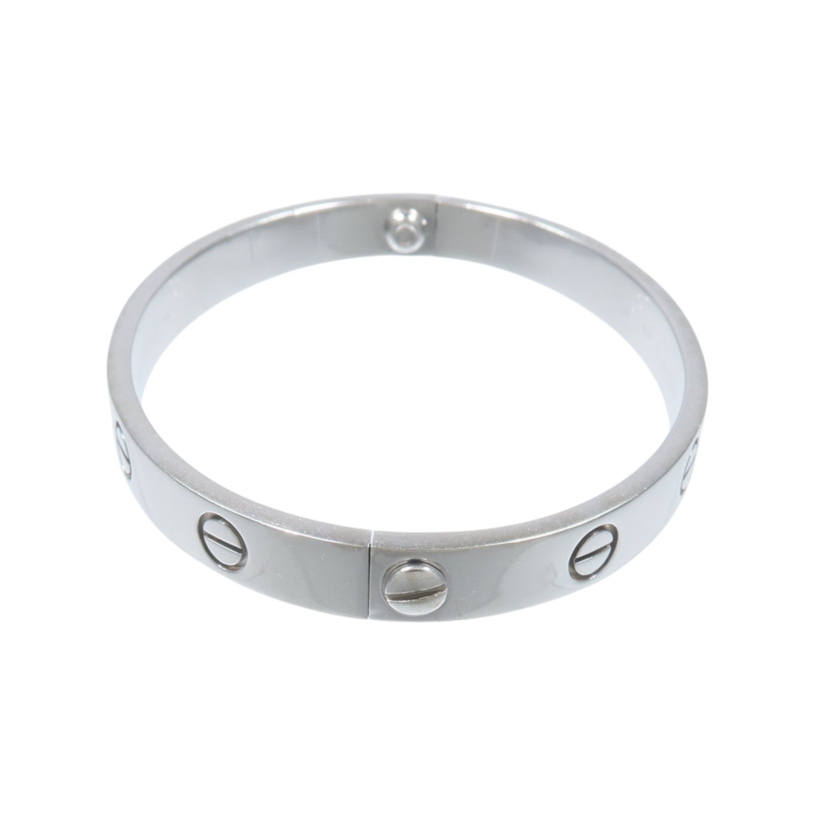 CARTIER 18K白金Love Blaceret手鐲
