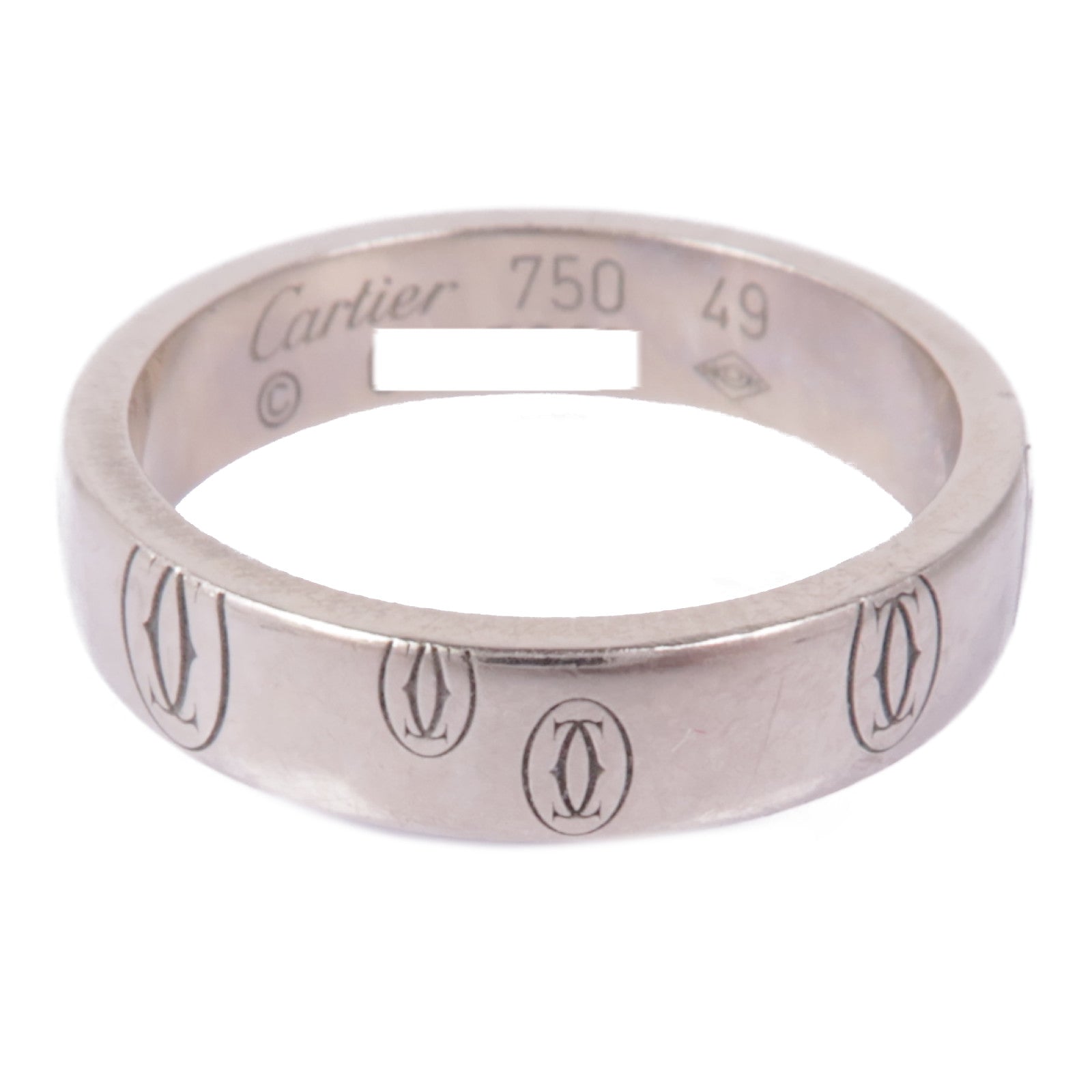 CARTIER 【激減優惠】18K白金Logo de Cartier戒指Cartier#49/US#4.75